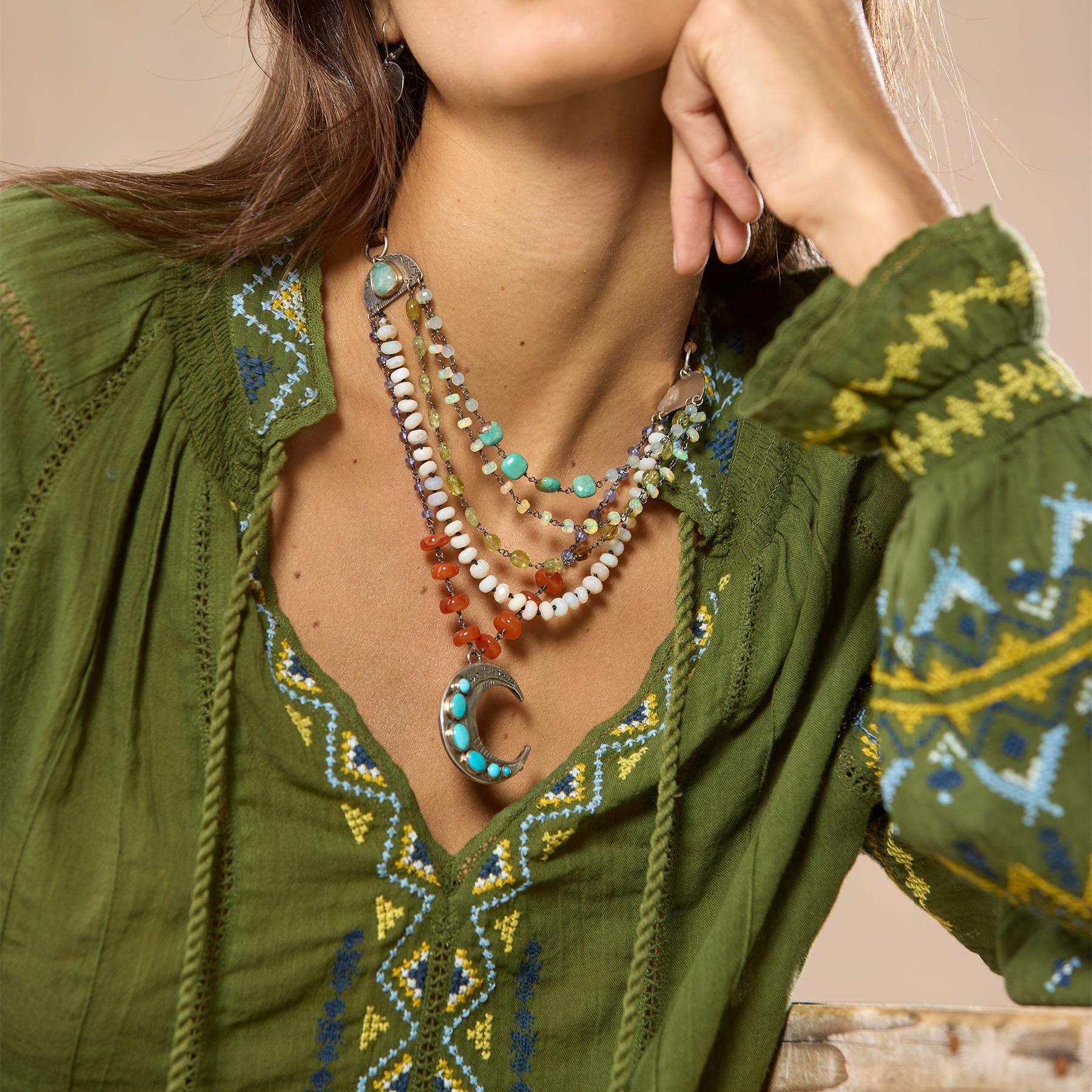 sundance-Fly Me To The Moon Necklace-Sundance Outlet