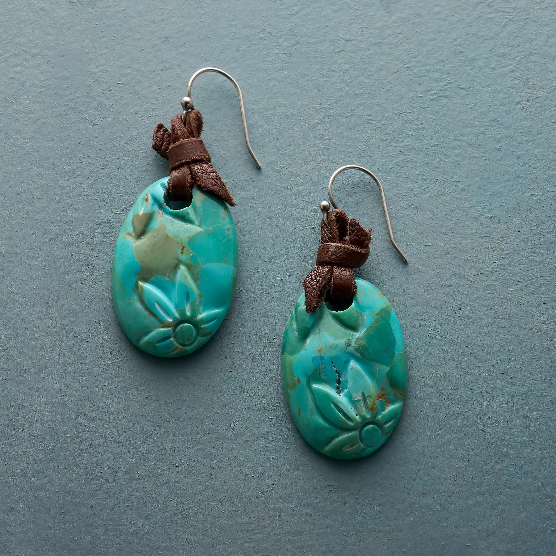 sundance-Turquoise Cartouche Earrings-Sundance Outlet