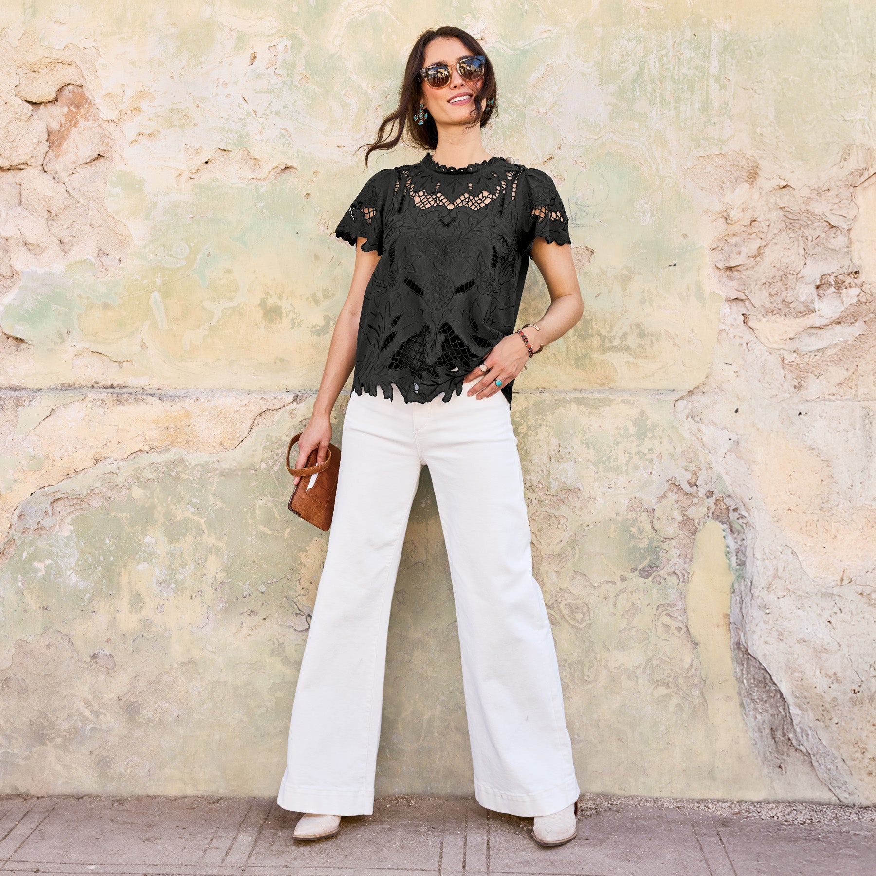 sundance-Ayre Lace Top-Sundance Outlet