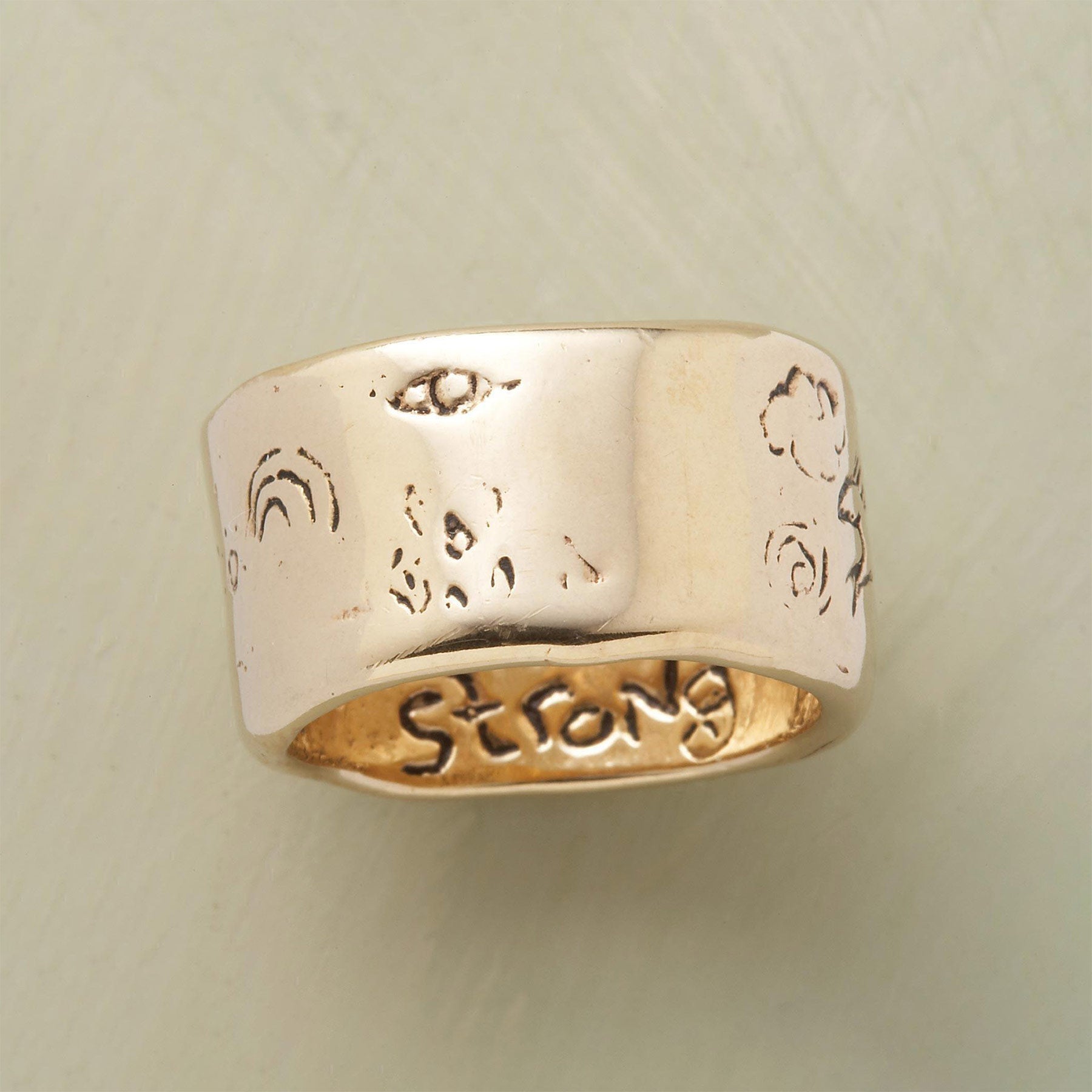 sundance-Yellow Gold Strength Ring-Sundance Outlet