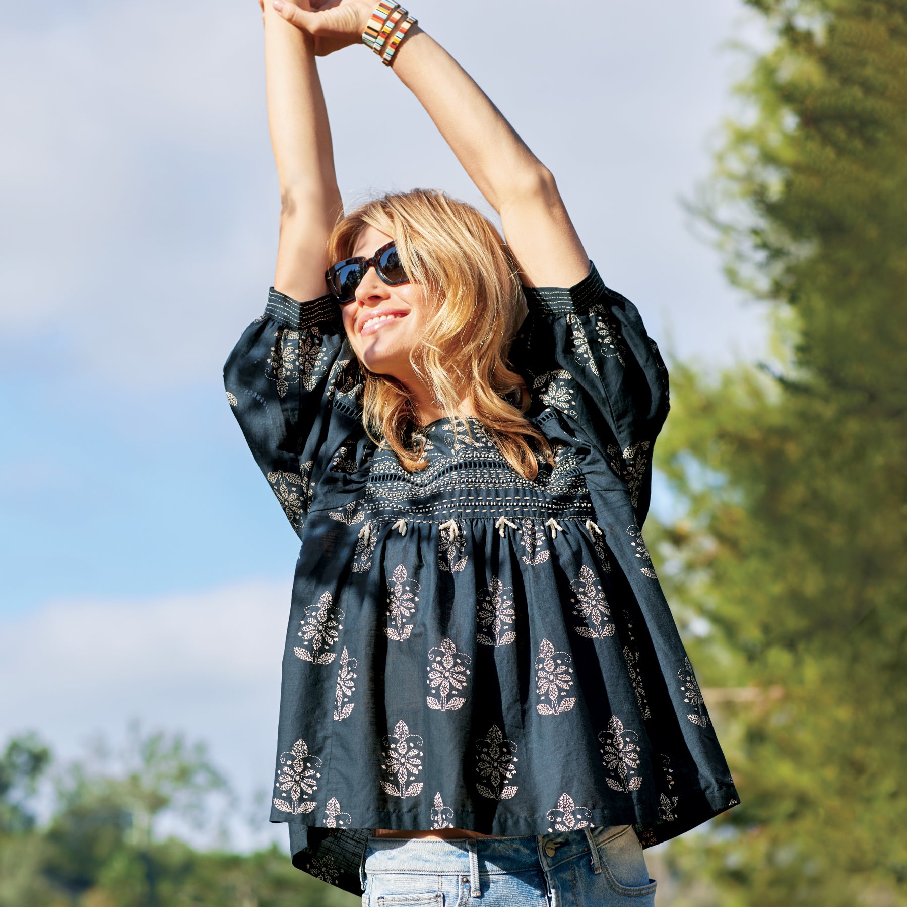 sundance-Masha Embroidered Top-Sundance Outlet