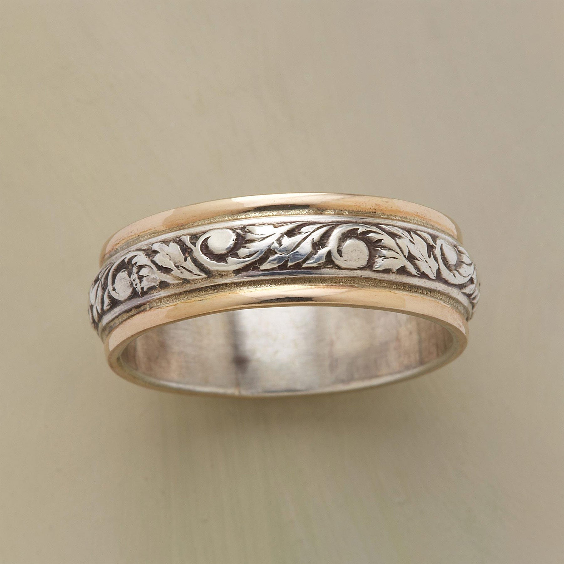 sundance-Silver And Gold Twining Vine Ring-Sundance Outlet