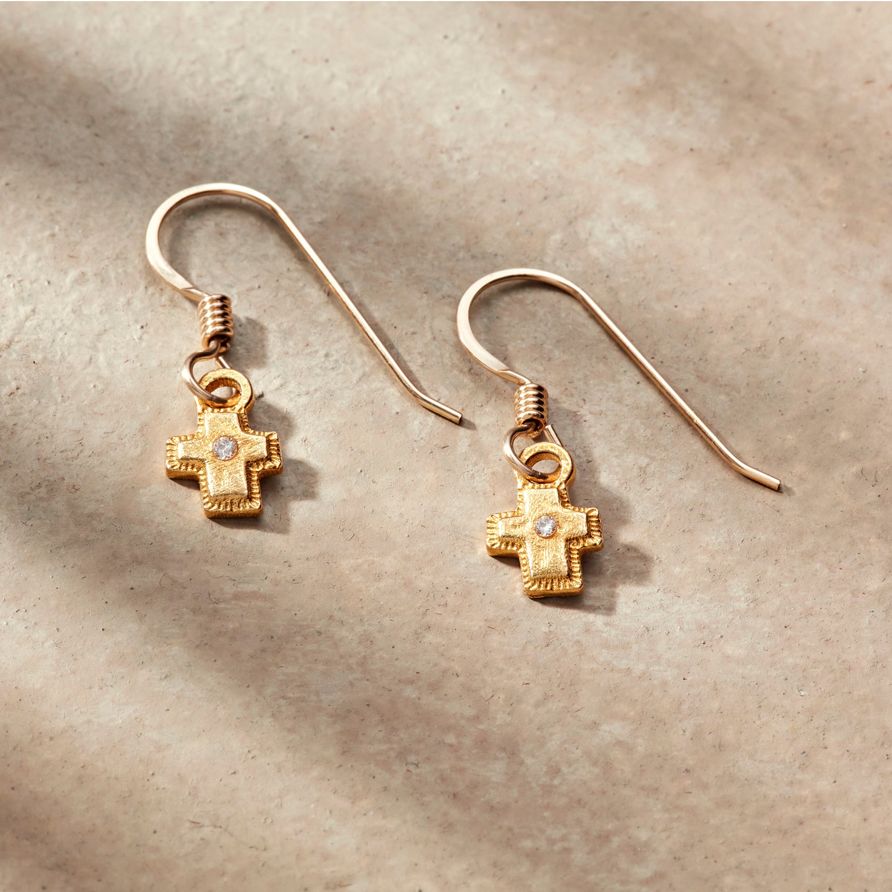 sundance-Gold Bright Faith Earrings-Sundance Outlet