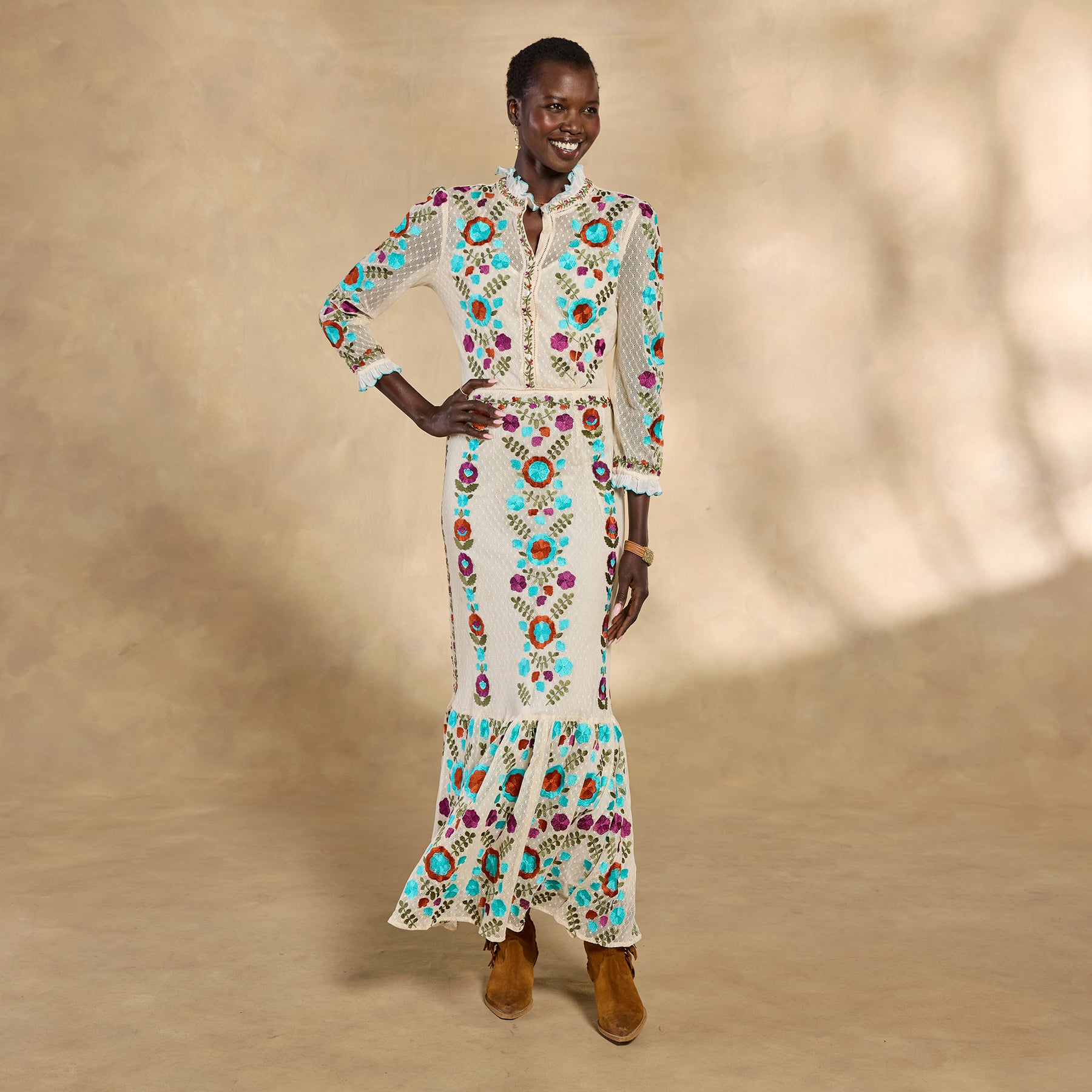 sundance-Ary Embroidered Maxi Dress-Sundance Outlet