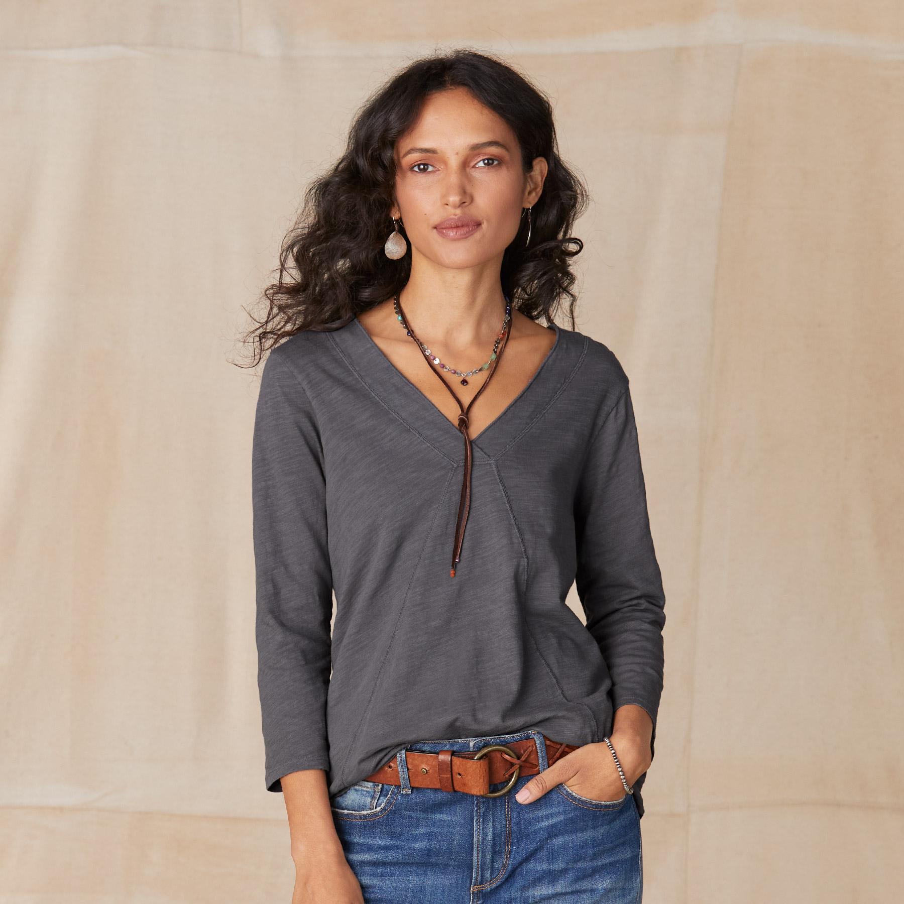 sundance-Everyday Essential Tee 3/4 Sleeve-Sundance Outlet