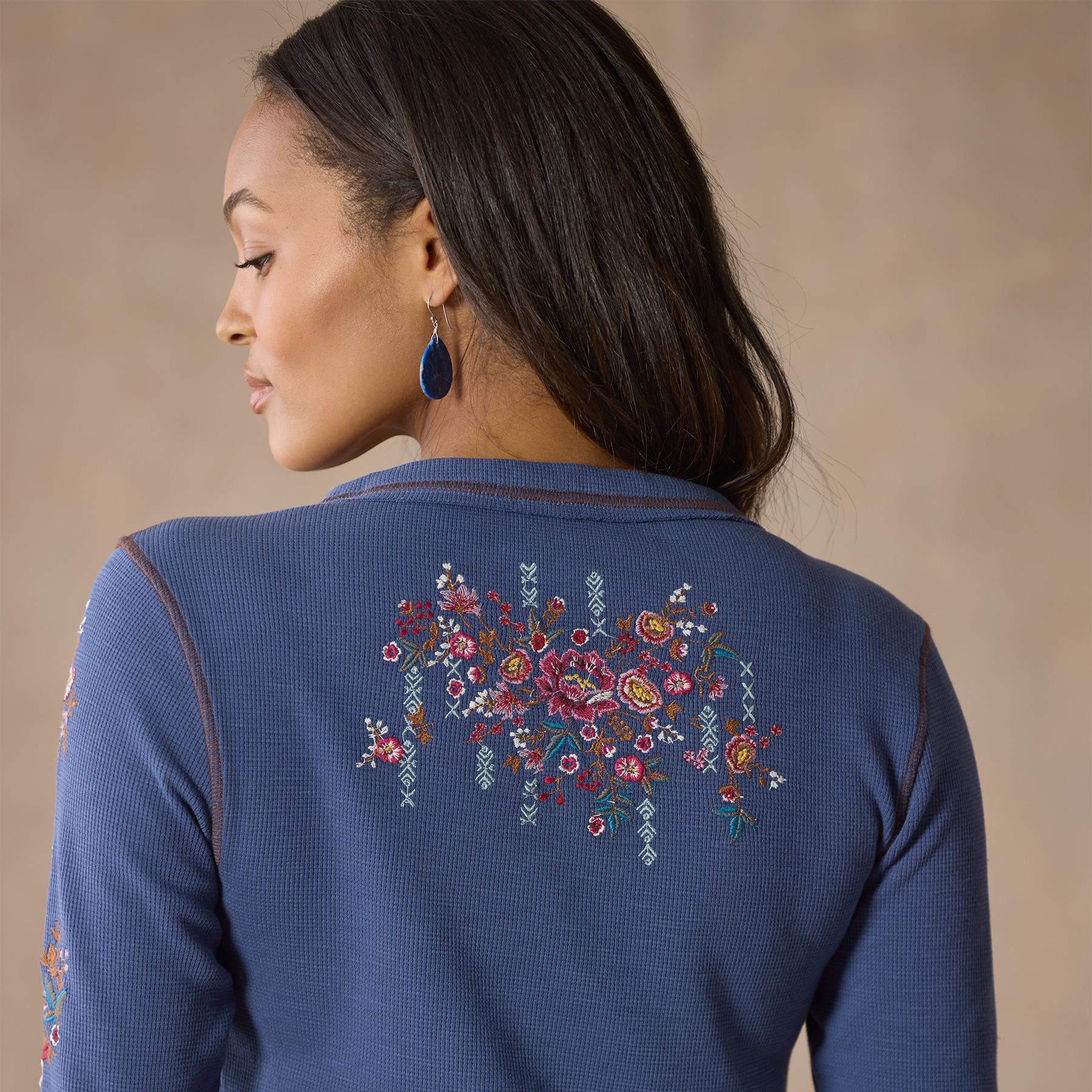sundance-Fayette Floral Henley-Sundance Outlet