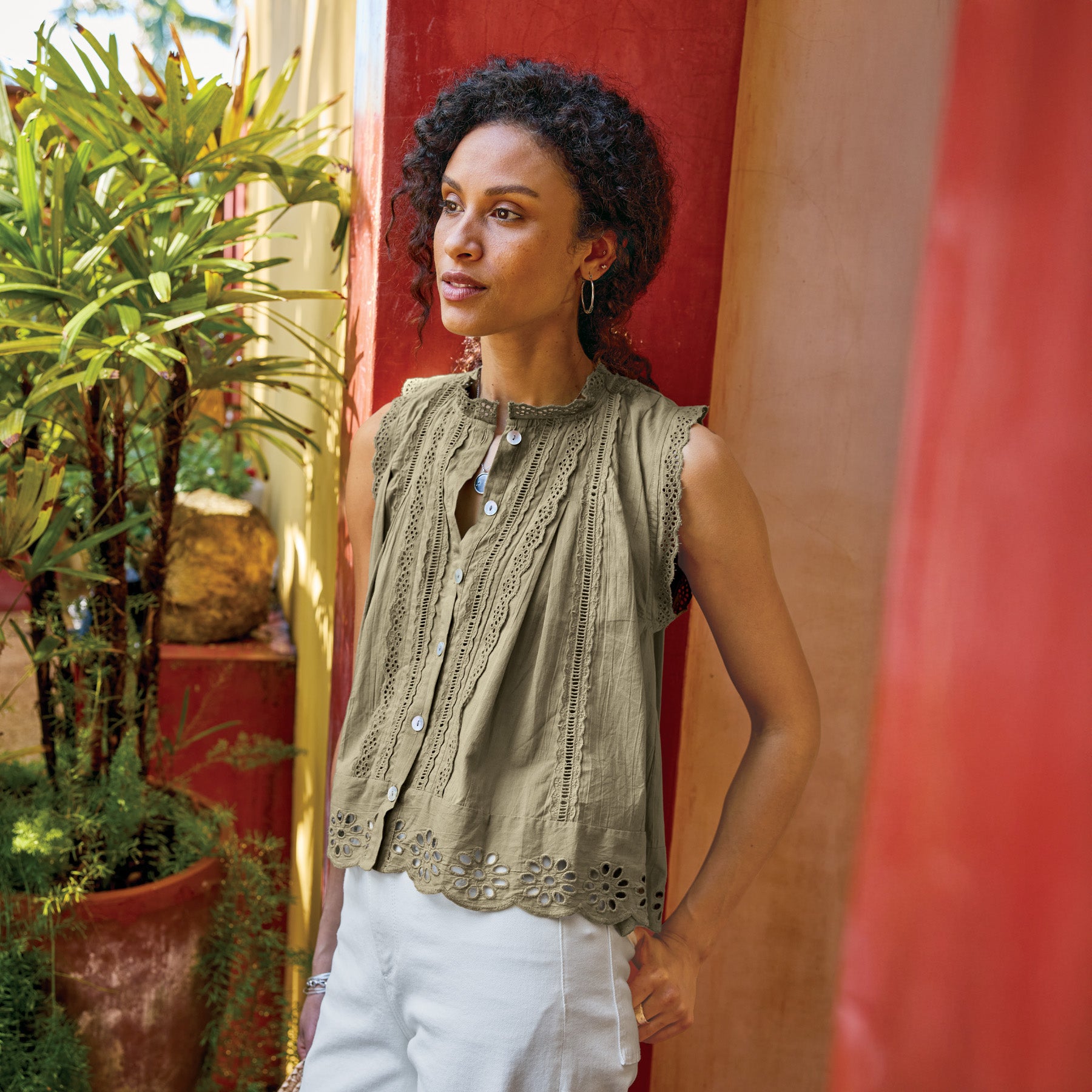 sundance-Malia Eyelet Top-Sundance Outlet