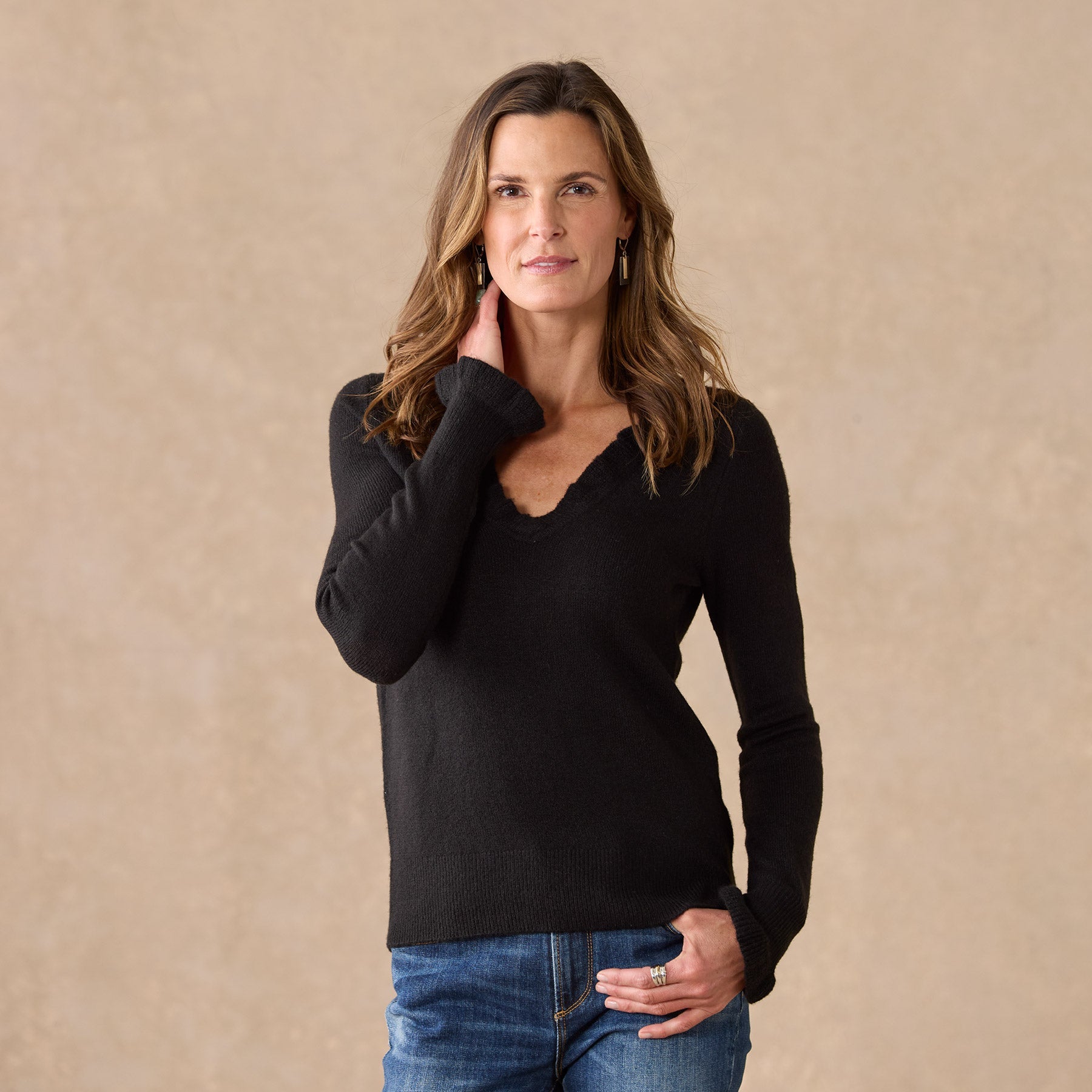 sundance-Gisella Ruffle Sweater, Petite-Sundance Outlet