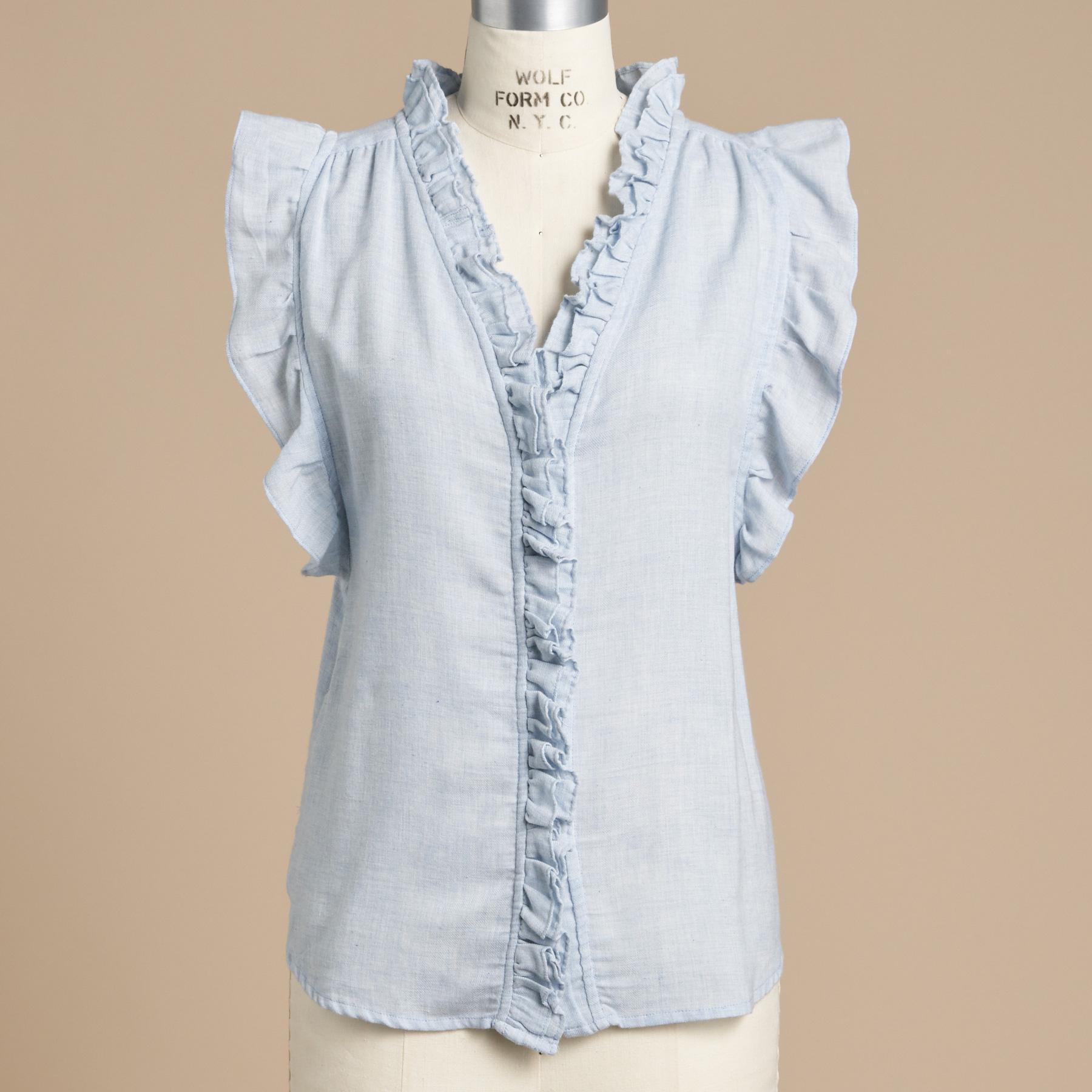 sundance-Milla Chambray Top-Sundance Outlet