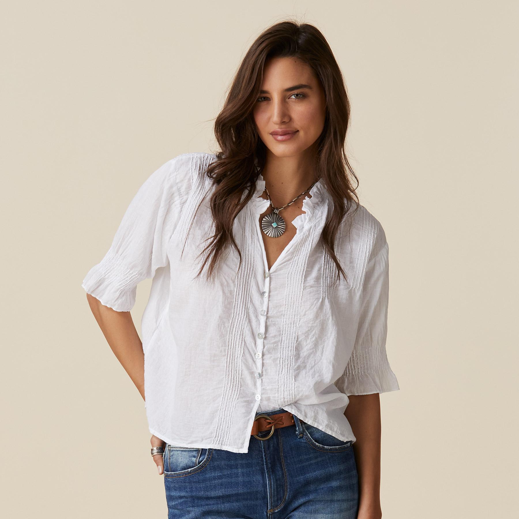 sundance-Sofia Pintuck Shirt-Sundance Outlet