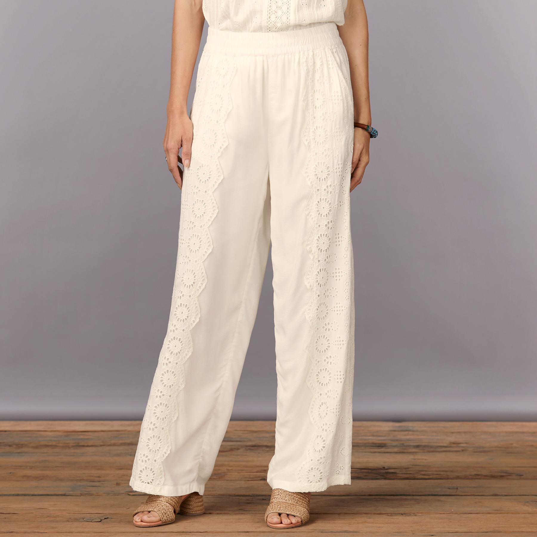 sundance-Suvi Eyelet Pants, Petite-Sundance Outlet