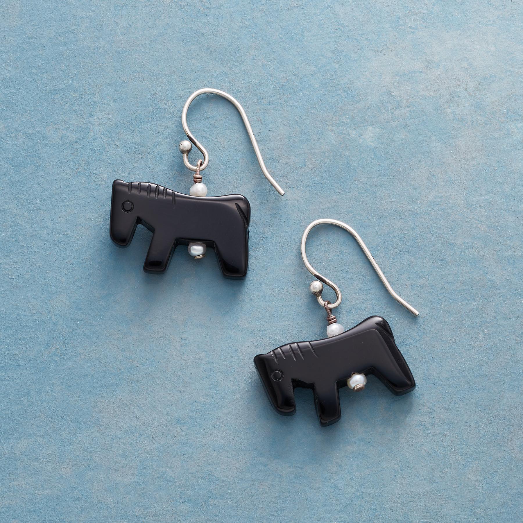 sundance-Black Mustang Earrings-Sundance Outlet