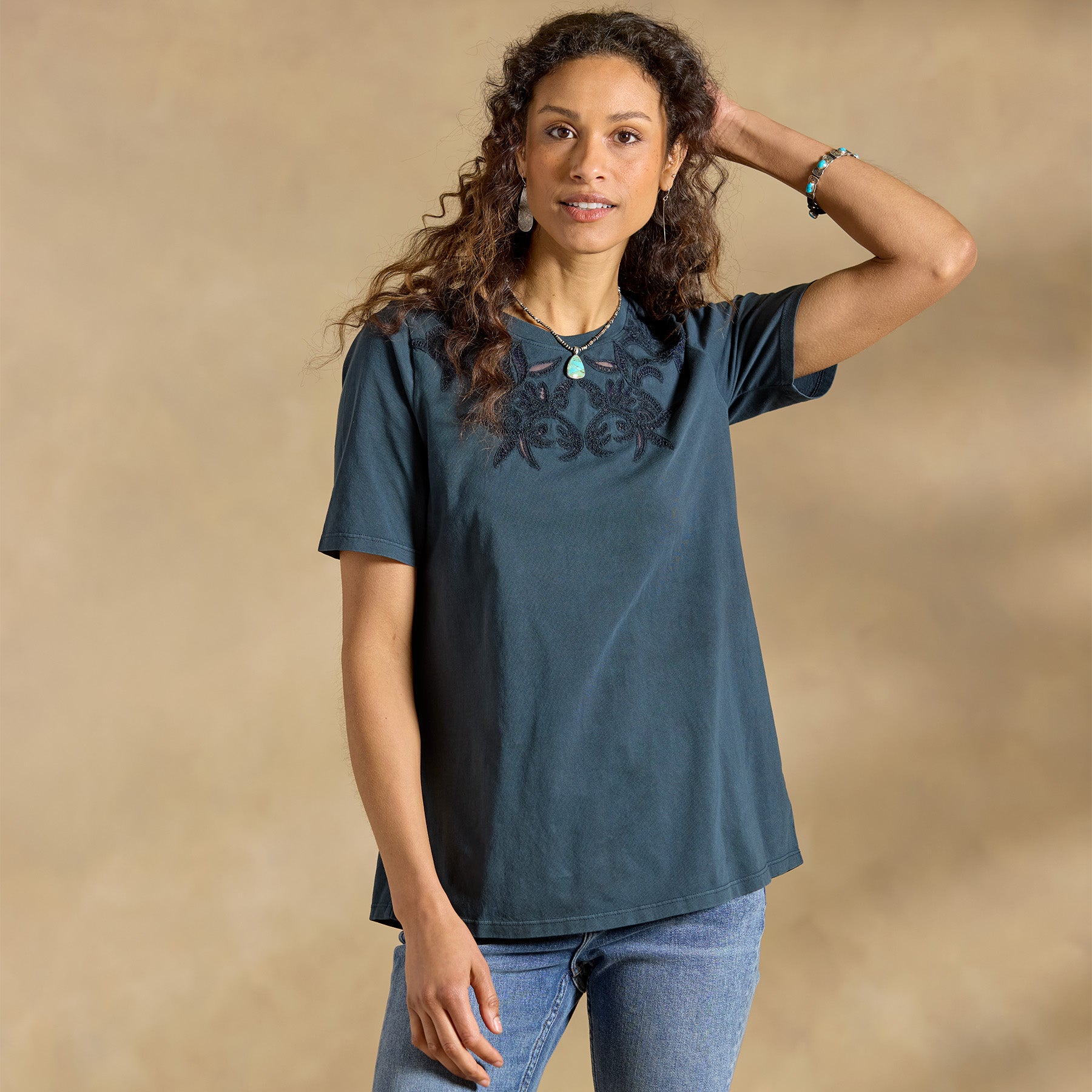 sundance-Toluca Lace Tee, Petite-Sundance Outlet