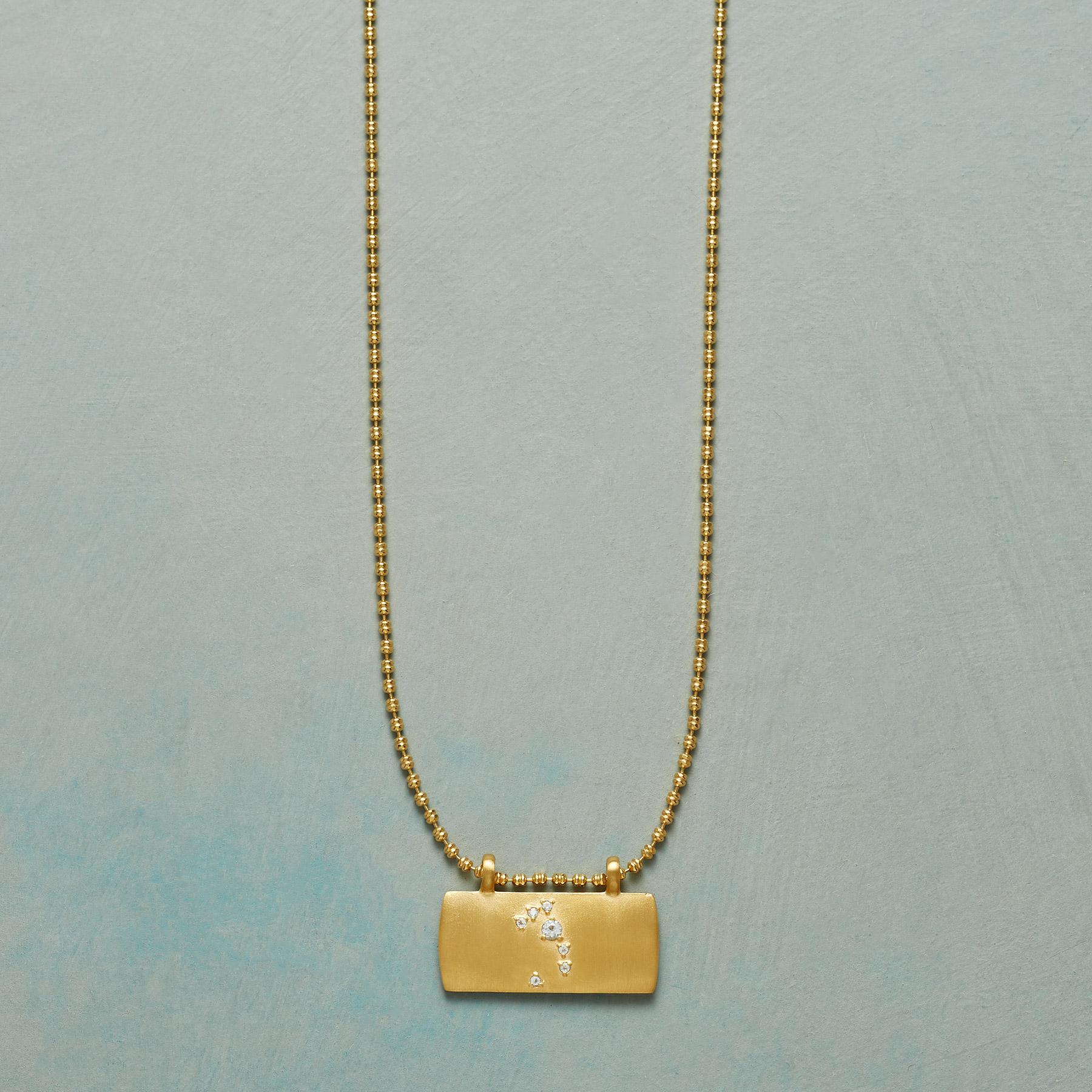 sundance-Gold Plate Astrological Pendant Necklace-Sundance Outlet