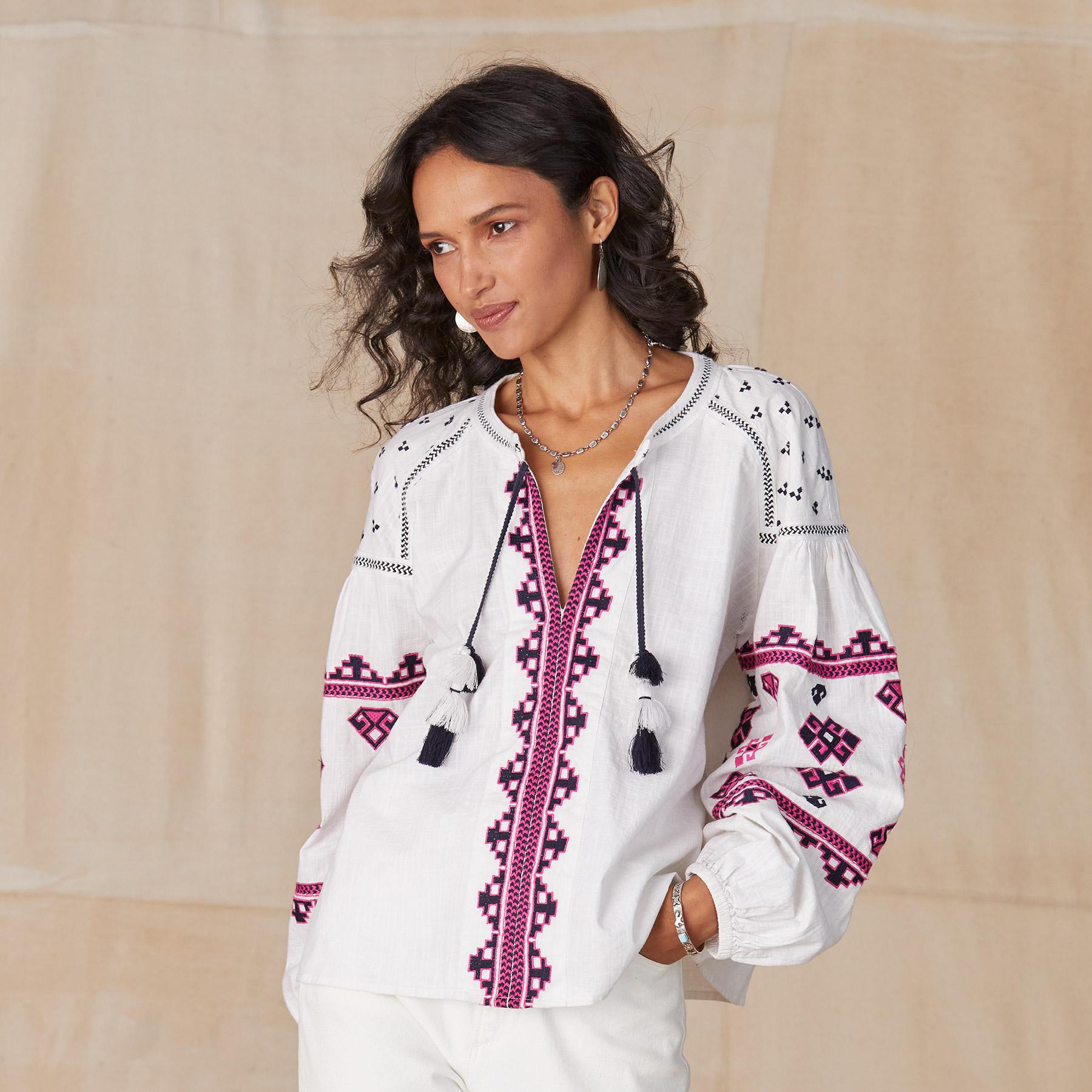 sundance-Delphi Embroidered Top-Sundance Outlet