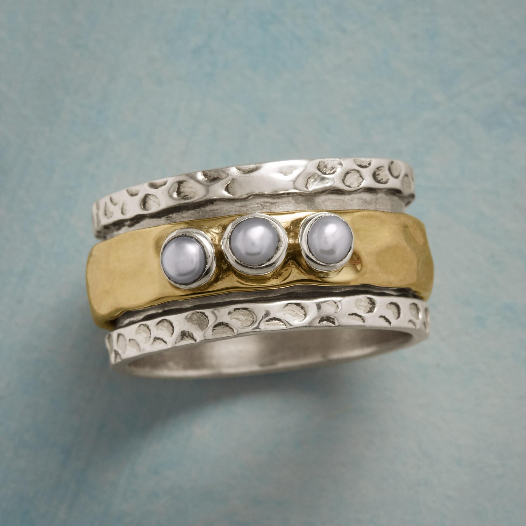 sundance-Pearls Of Three Spinner Ring-Sundance Outlet