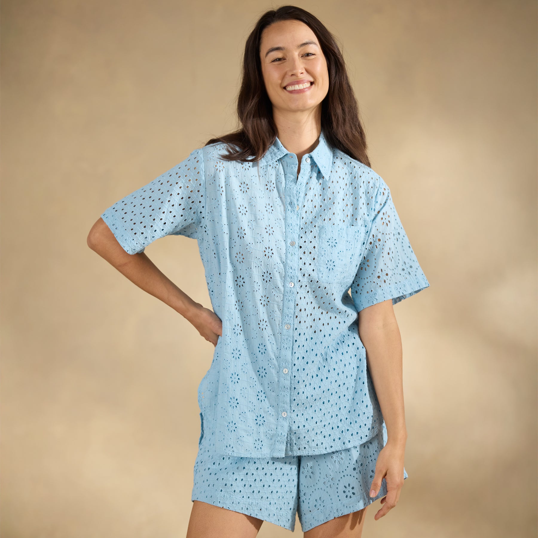 sundance-Tabitha Eyelet Shirt-Sundance Outlet