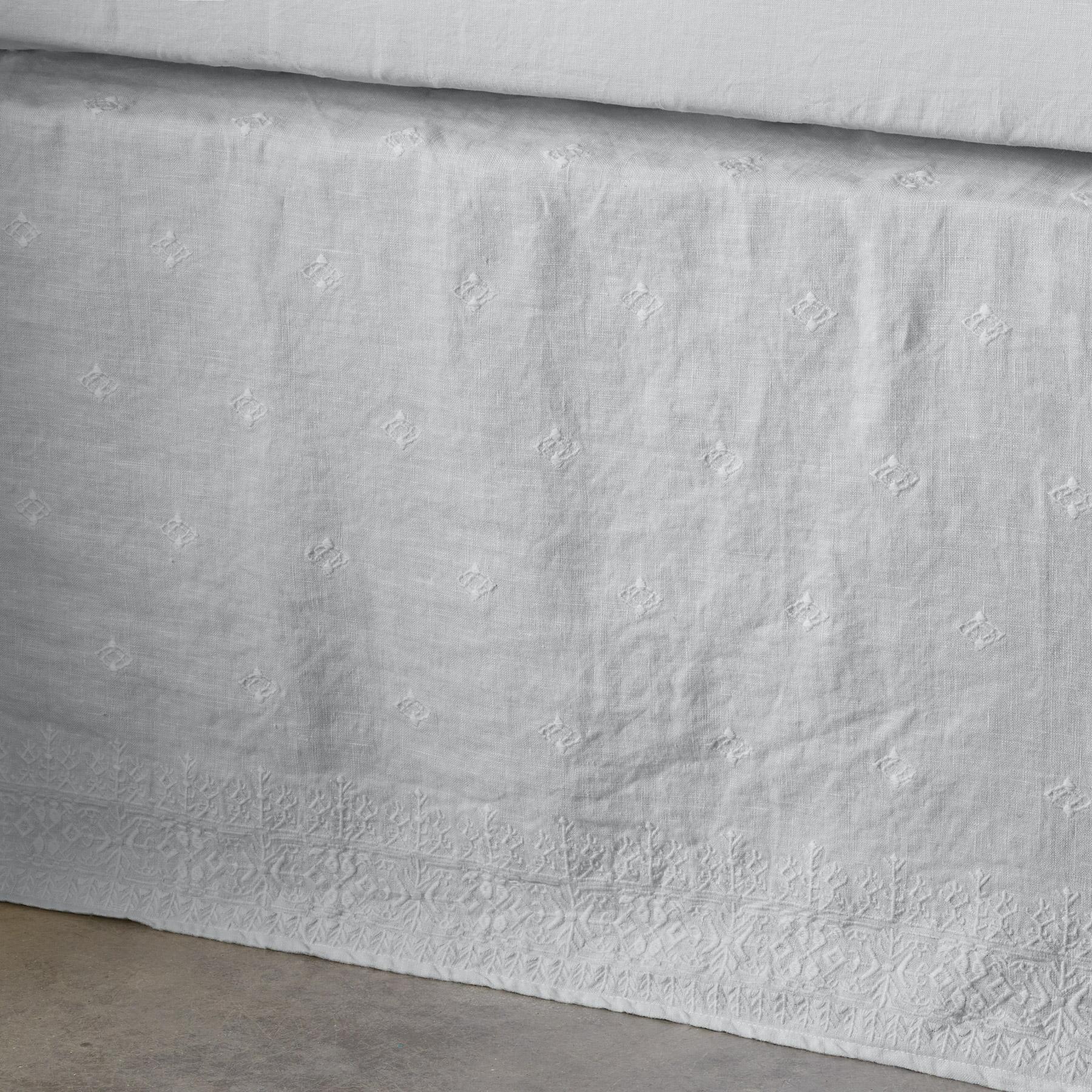 sundance-Gossamer Linen Embroidery Bedskirt-Sundance Outlet