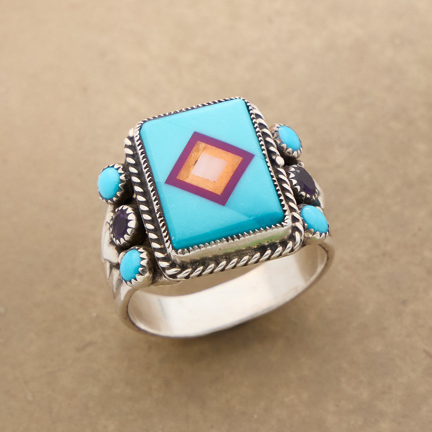 sundance-Taos Mosaic Ring-Sundance Outlet