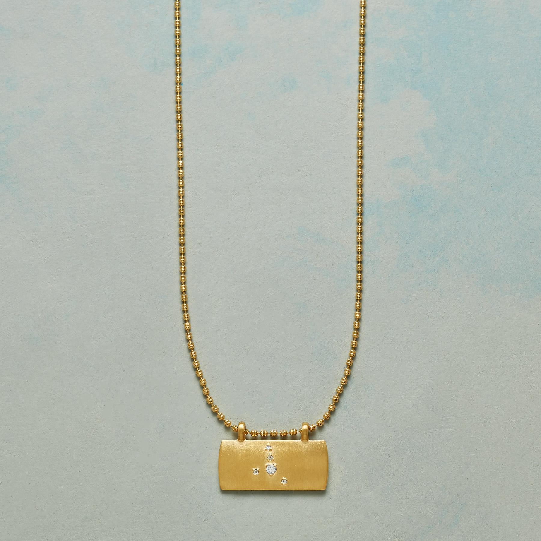 sundance-Gold Plate Astrological Pendant Necklace-Sundance Outlet