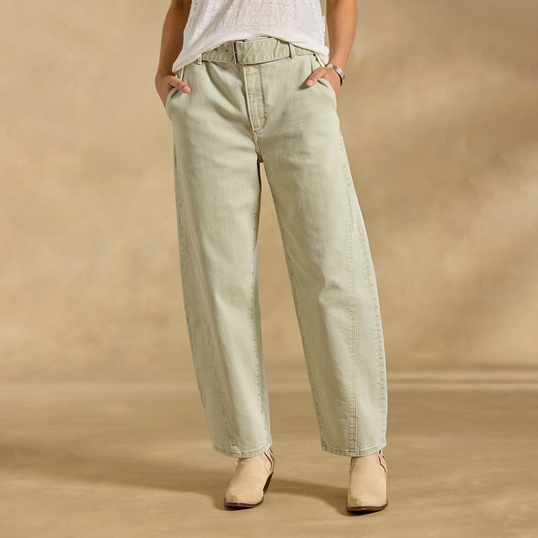 sundance-Spencer Barrel-Leg Pants-Sundance Outlet