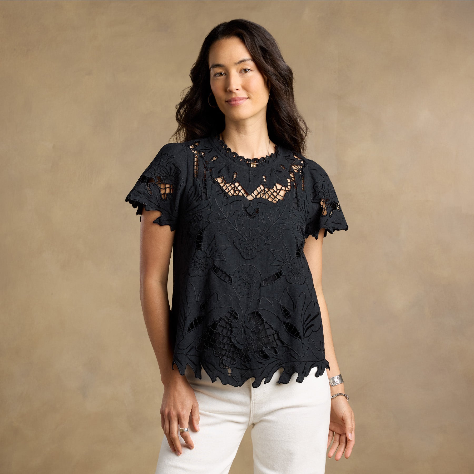 sundance-Ayre Lace Top-Sundance Outlet