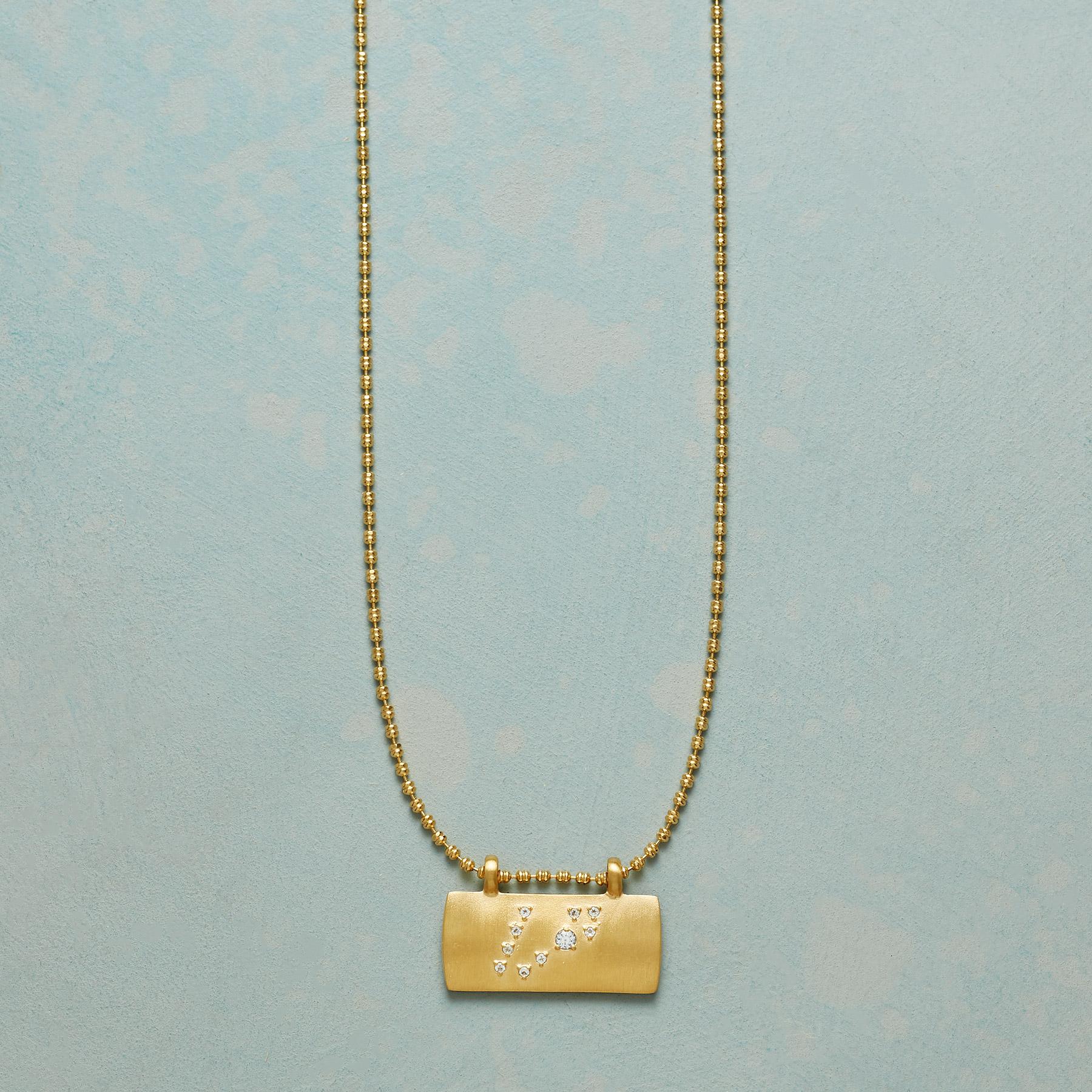 sundance-Gold Plate Astrological Pendant Necklace-Sundance Outlet