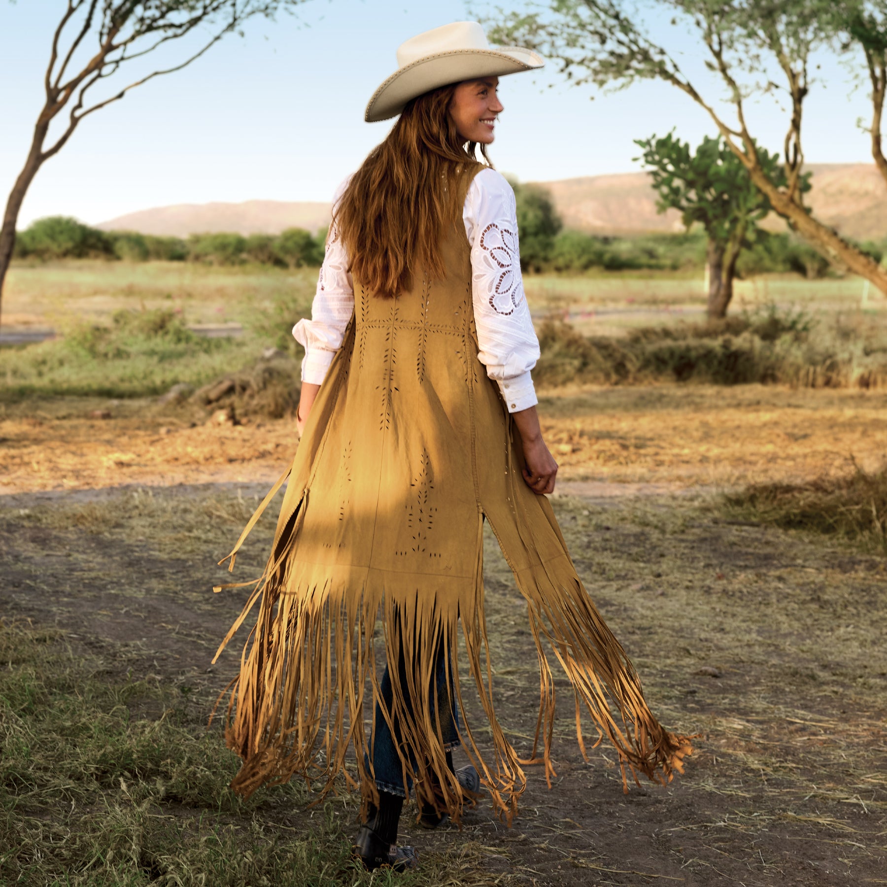 sundance-Flannery Fringe Vest-Sundance Outlet