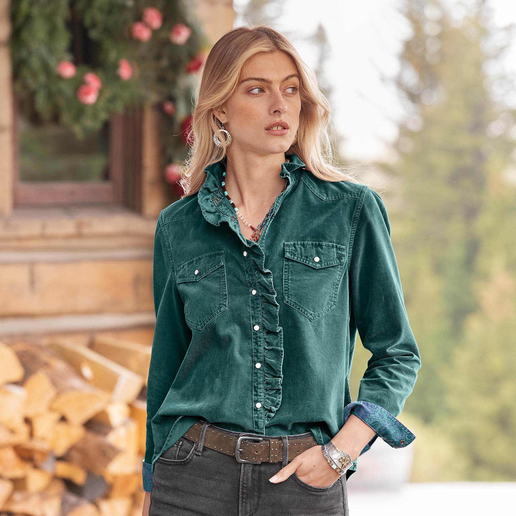 sundance-Ombeline Corduroy Shirt, Petite-Sundance Outlet