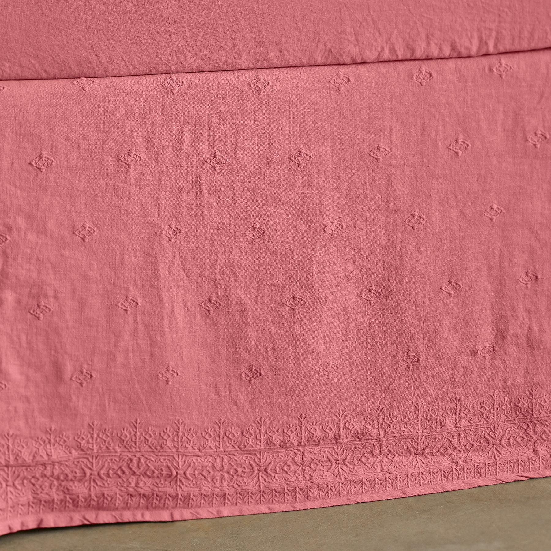 sundance-Gossamer Linen Embroidery Bedskirt-Sundance Outlet