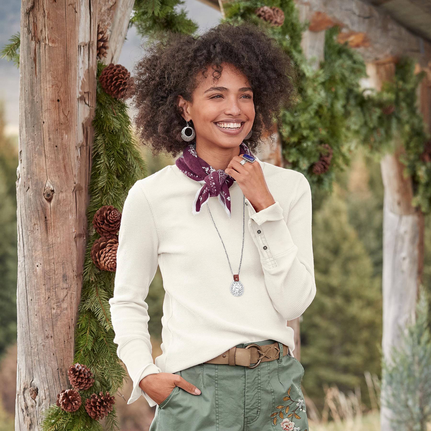 sundance-Crewneck Thermal, Petite-Sundance Outlet