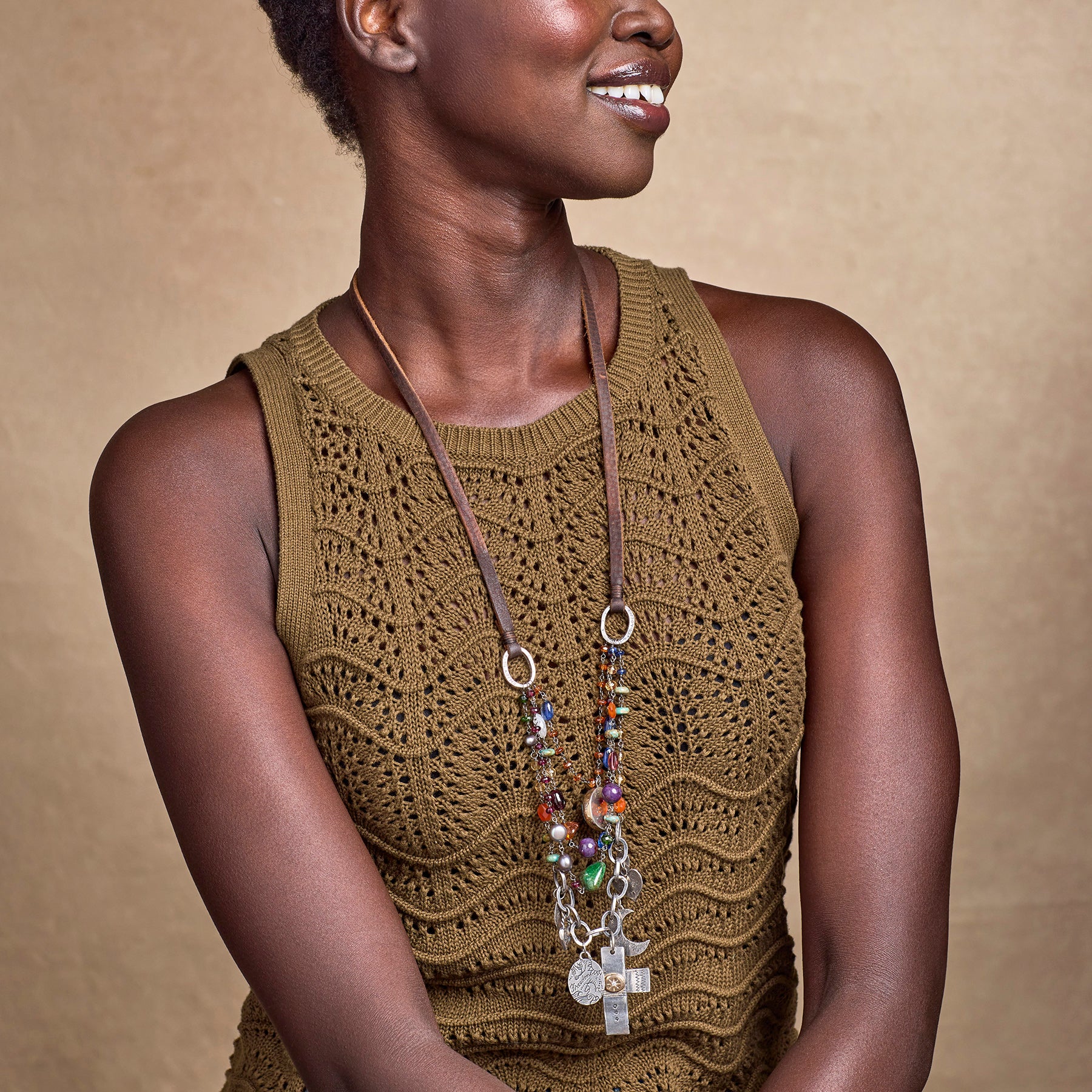 sundance-Field Of Flowers Necklace-Sundance Outlet