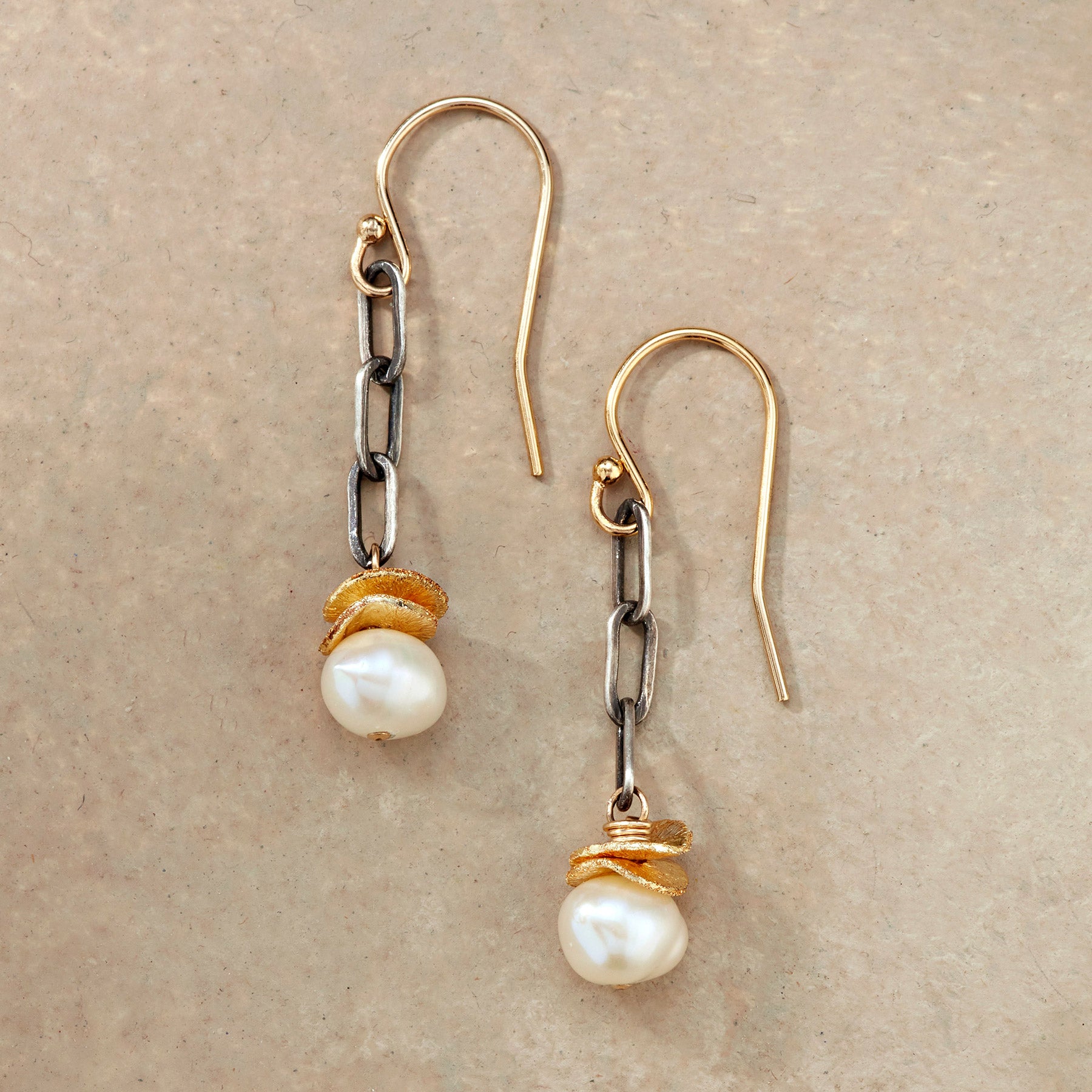 sundance-Chained Pearl Earrings-Sundance Outlet
