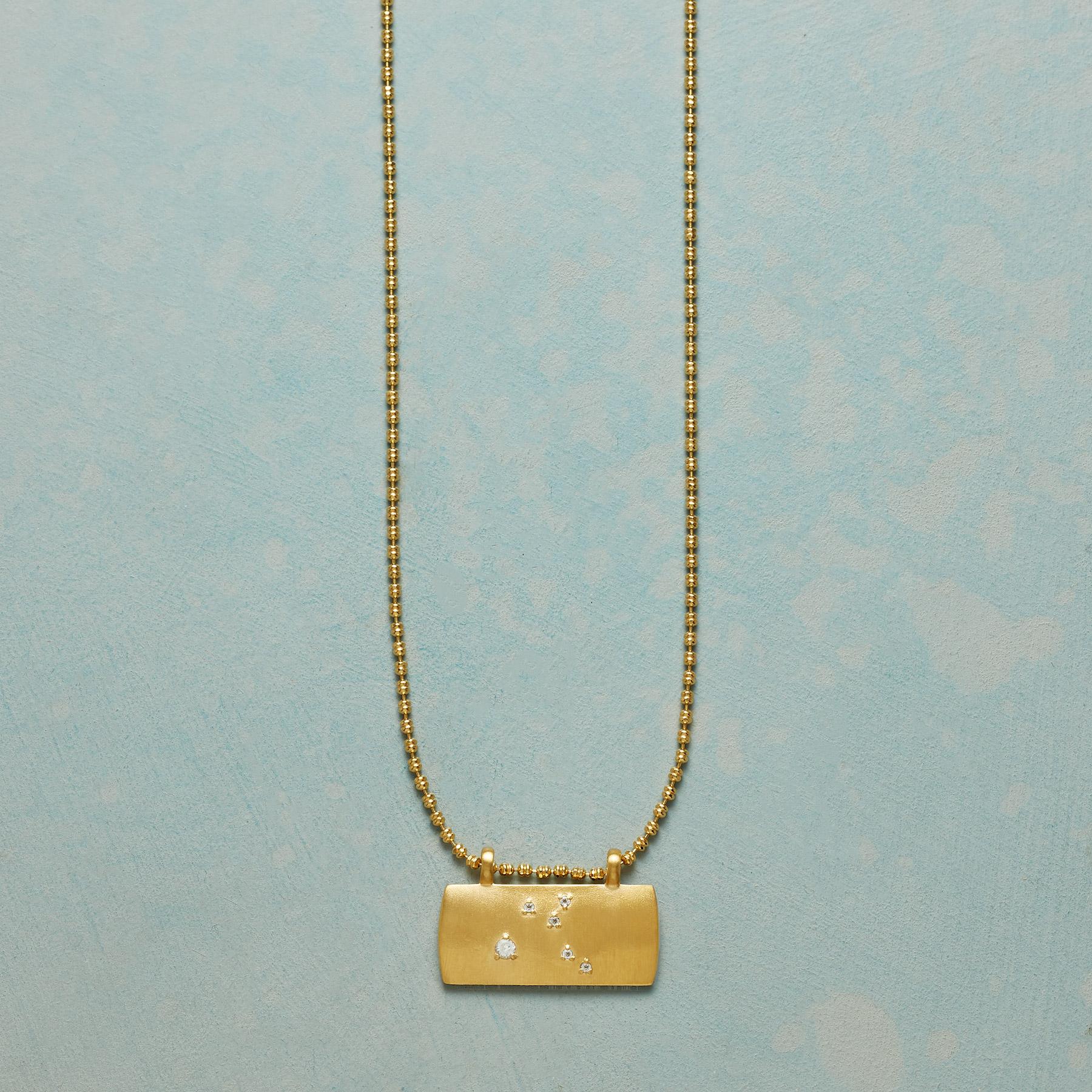 sundance-Gold Plate Astrological Pendant Necklace-Sundance Outlet