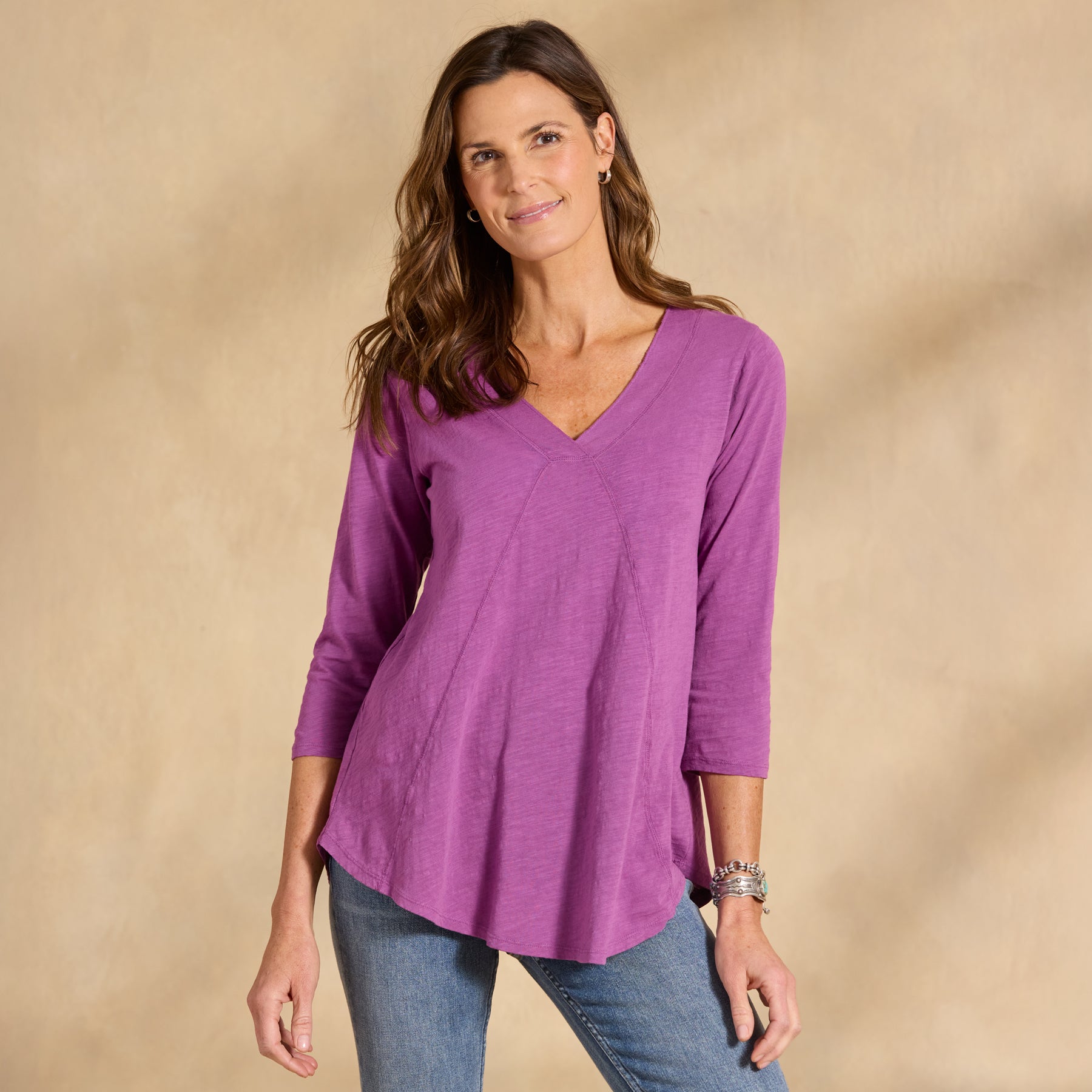 sundance-Everyday Essential Tee 3/4 Sleeve-Sundance Outlet