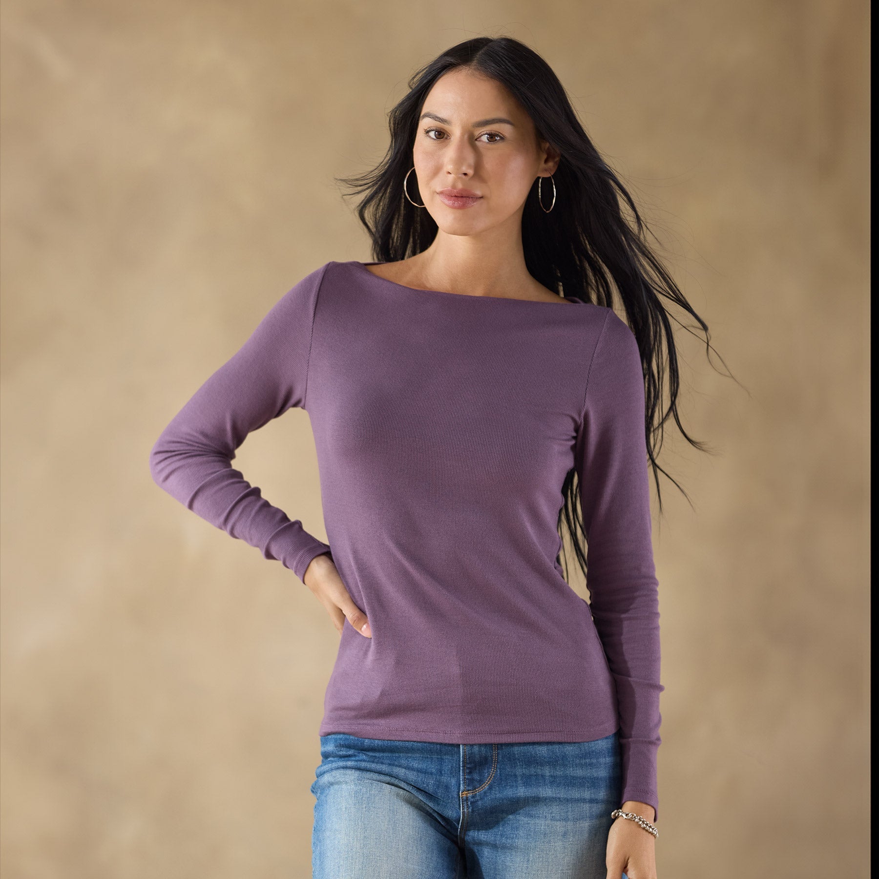 sundance-Light As Air Boatneck Tee, Petite-Sundance Outlet