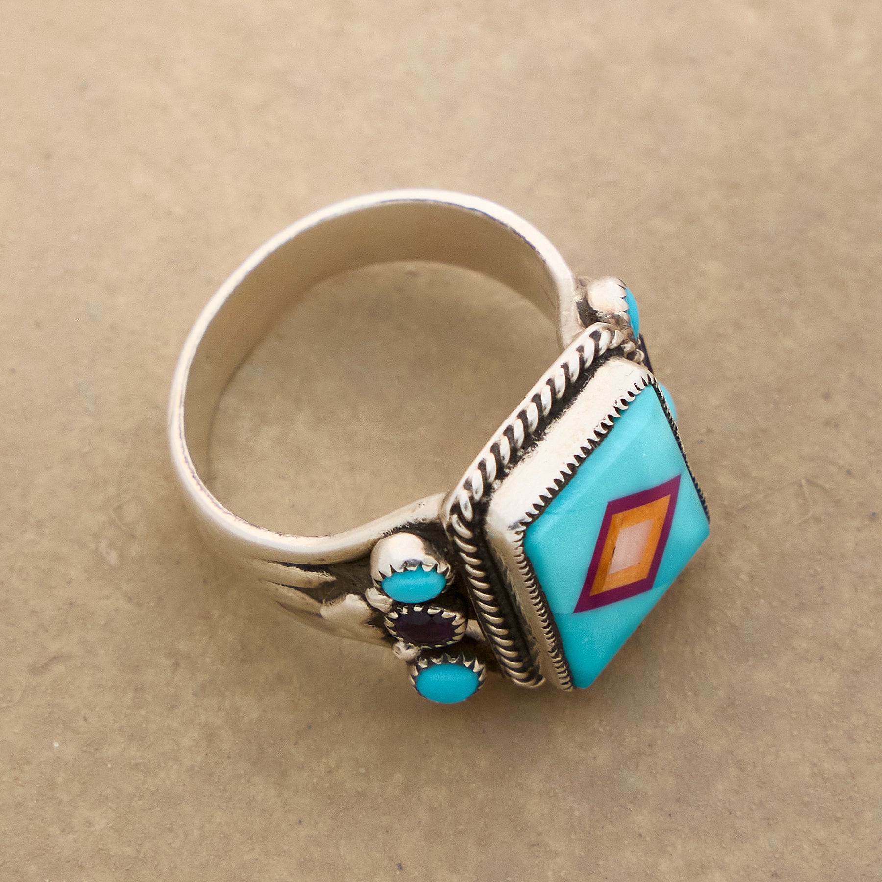 sundance-Taos Mosaic Ring-Sundance Outlet