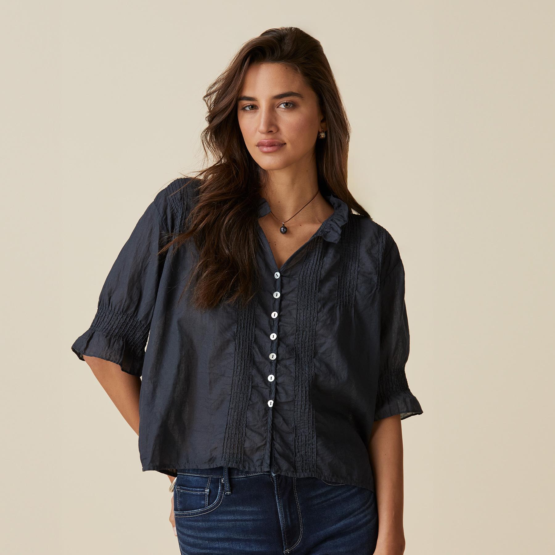 sundance-Sofia Pintuck Shirt-Sundance Outlet