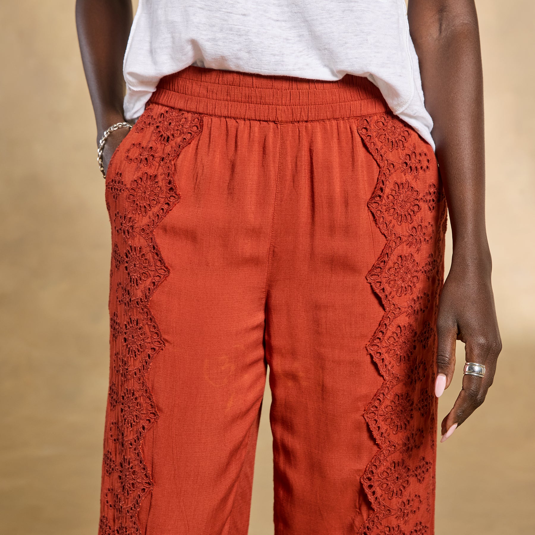 sundance-Suvi Eyelet Pants-Sundance Outlet