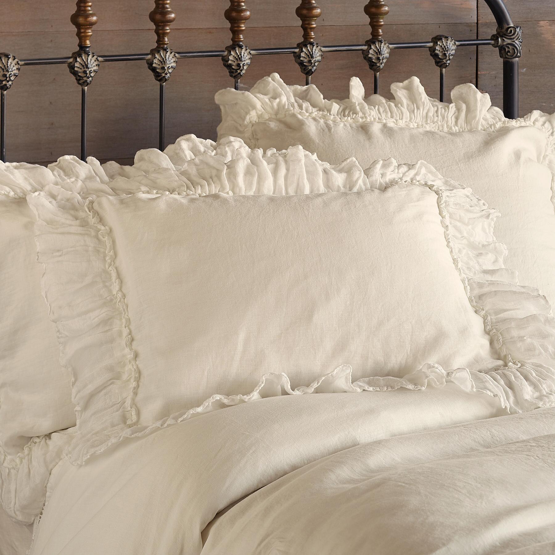 sundance-Gossamer Linen Ruffle Sham-Sundance Outlet