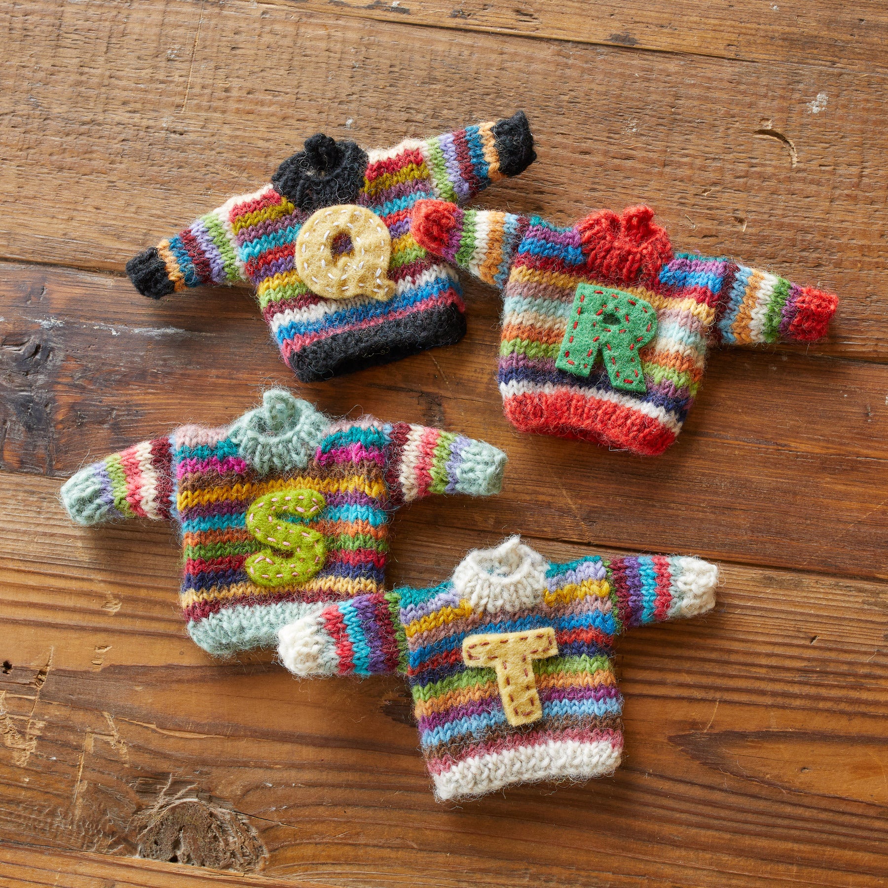 sundance-Striped Initial Sweater Ornament-Sundance Outlet