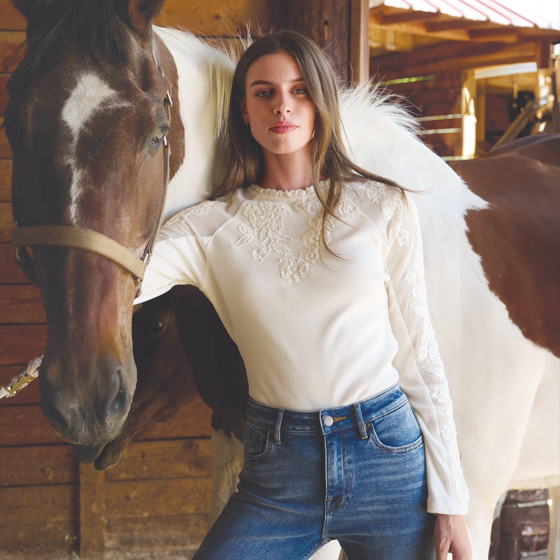 sundance-Josephine Embroidered Top, Petite-Sundance Outlet