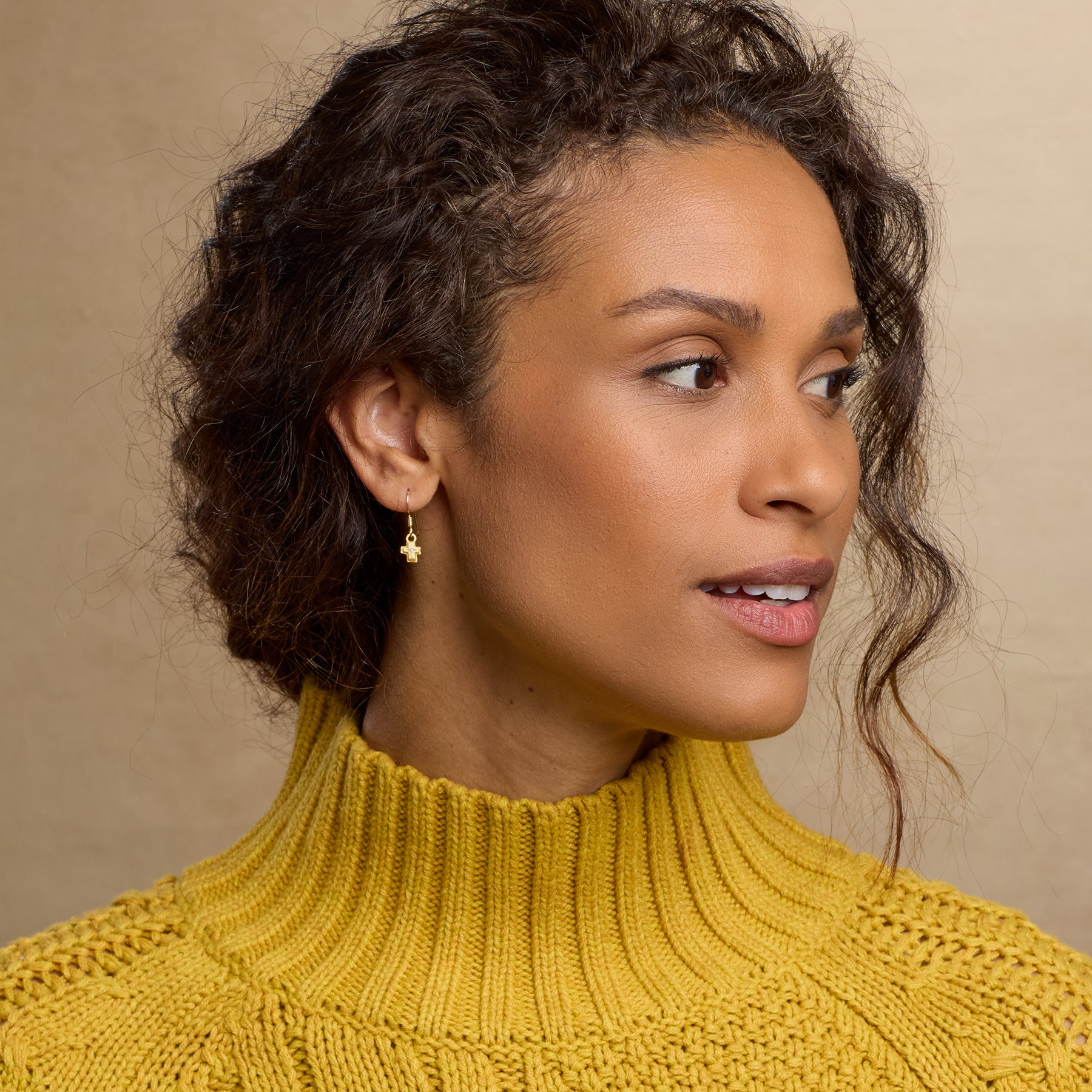 sundance-Gold Bright Faith Earrings-Sundance Outlet