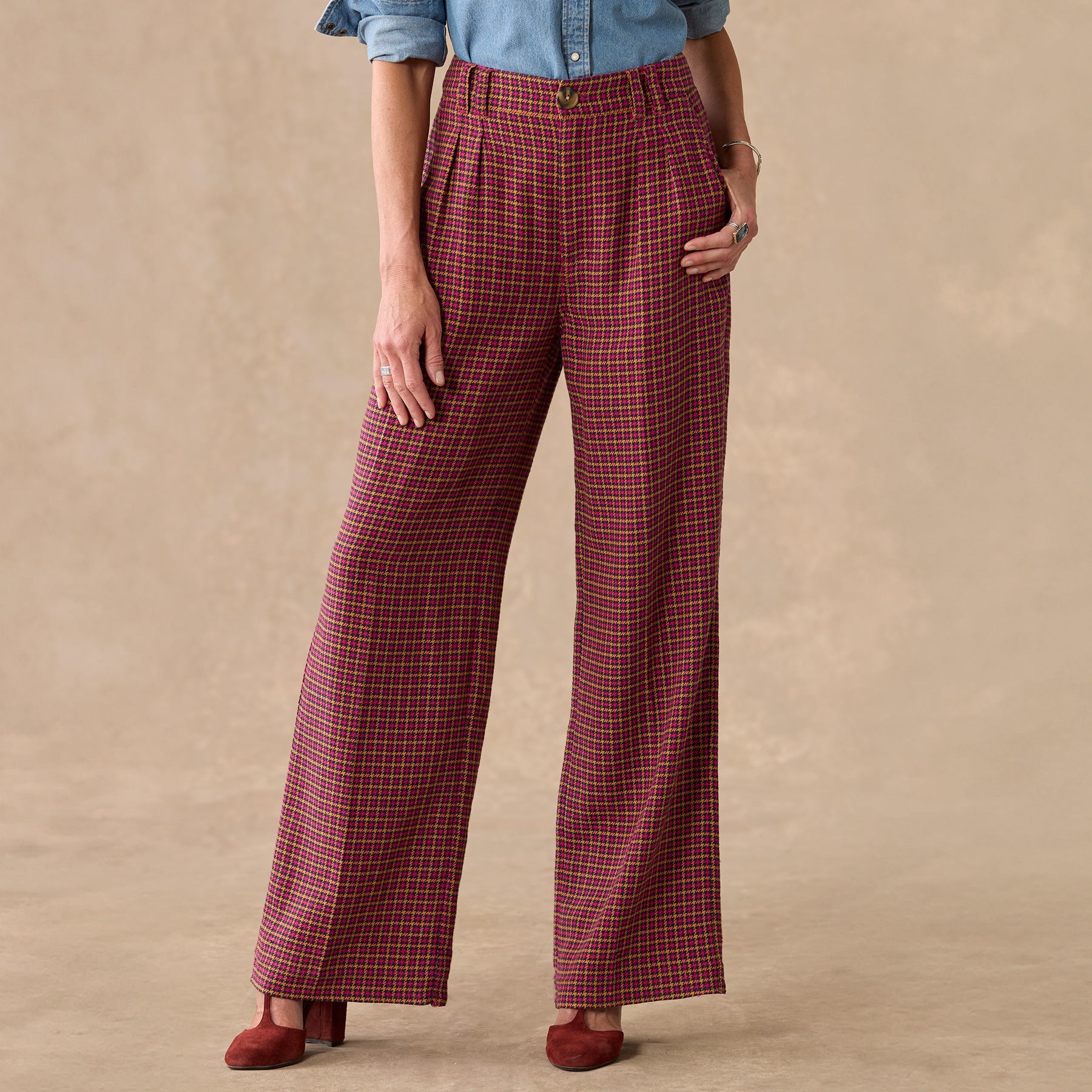 sundance-Mayra Plaid Pants-Sundance Outlet