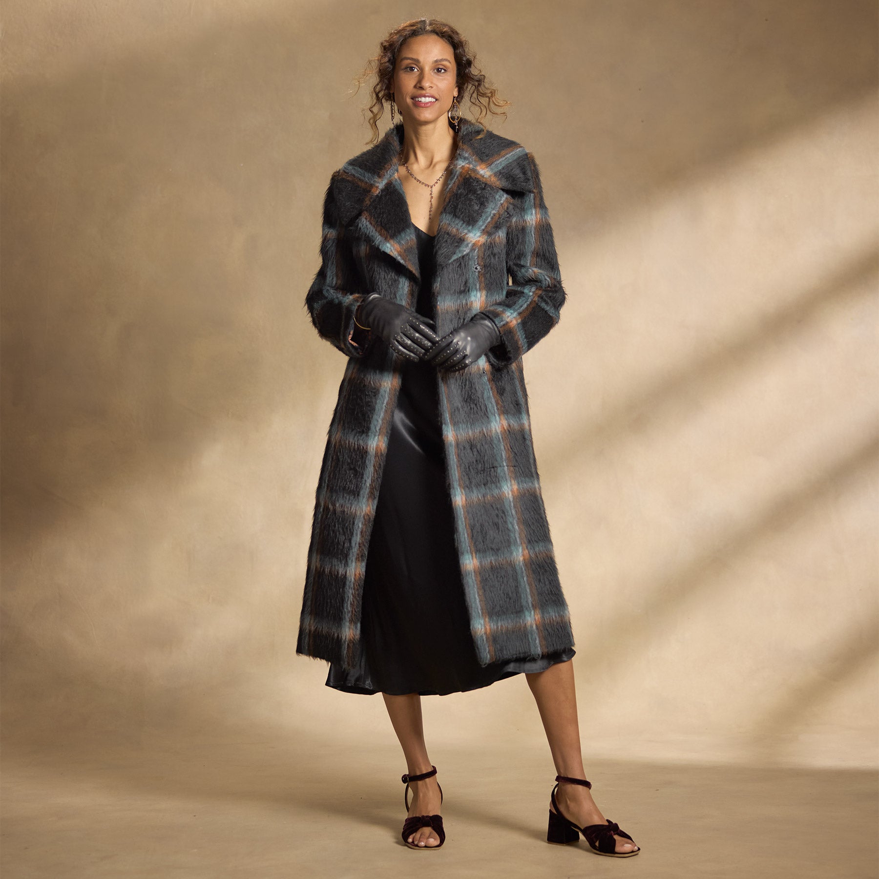 sundance-Rosemarie Plaid Coat, Petite-Sundance Outlet