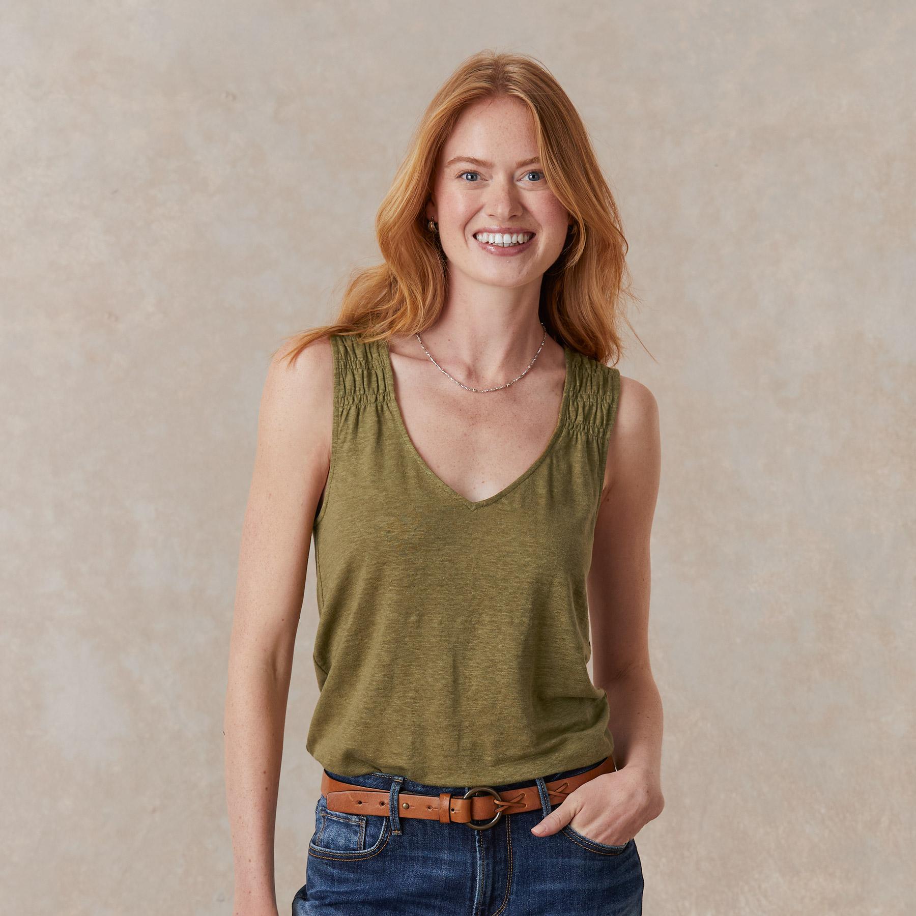 sundance-Deia Linen Tank-Sundance Outlet