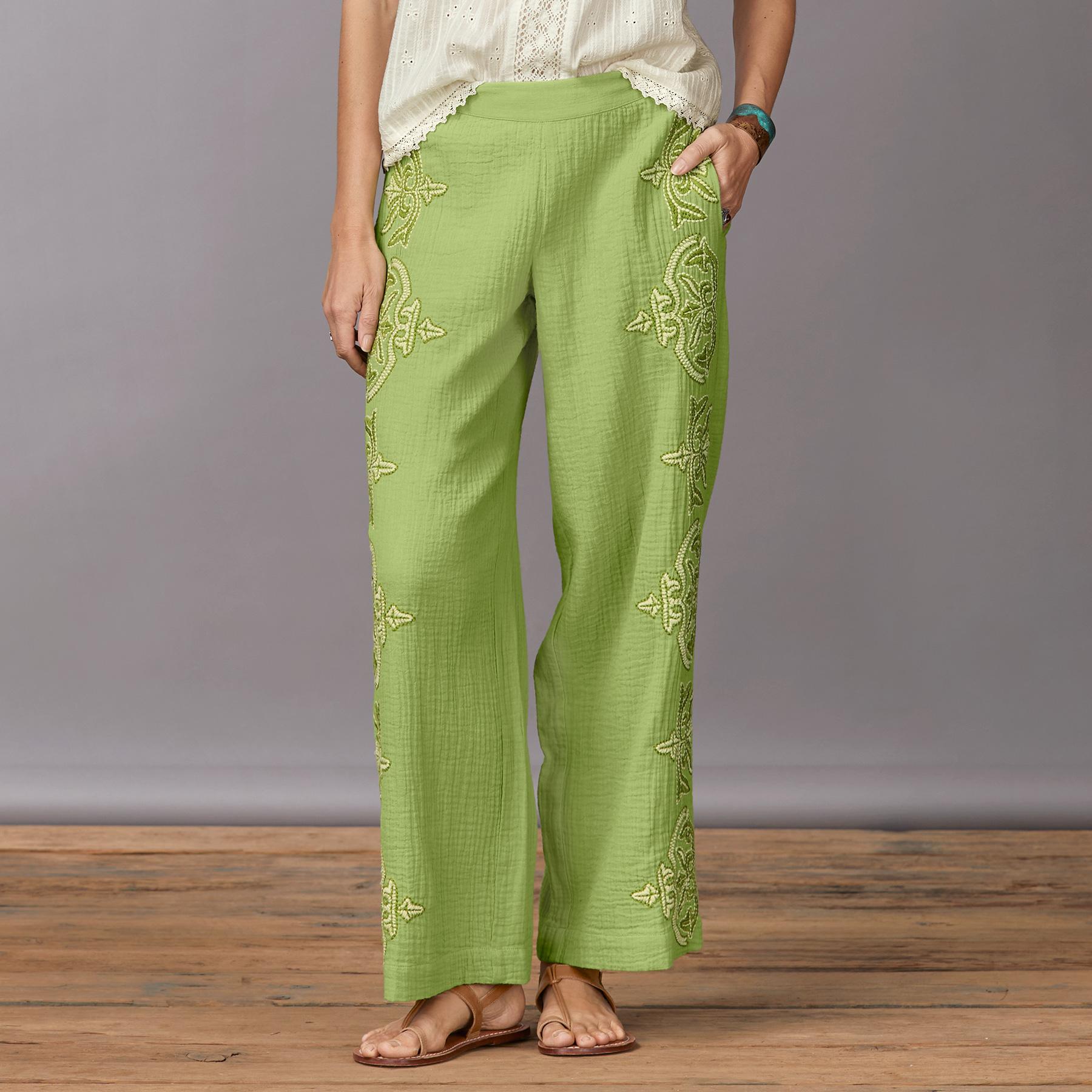 sundance-Morgana Embroidered Pants-Sundance Outlet