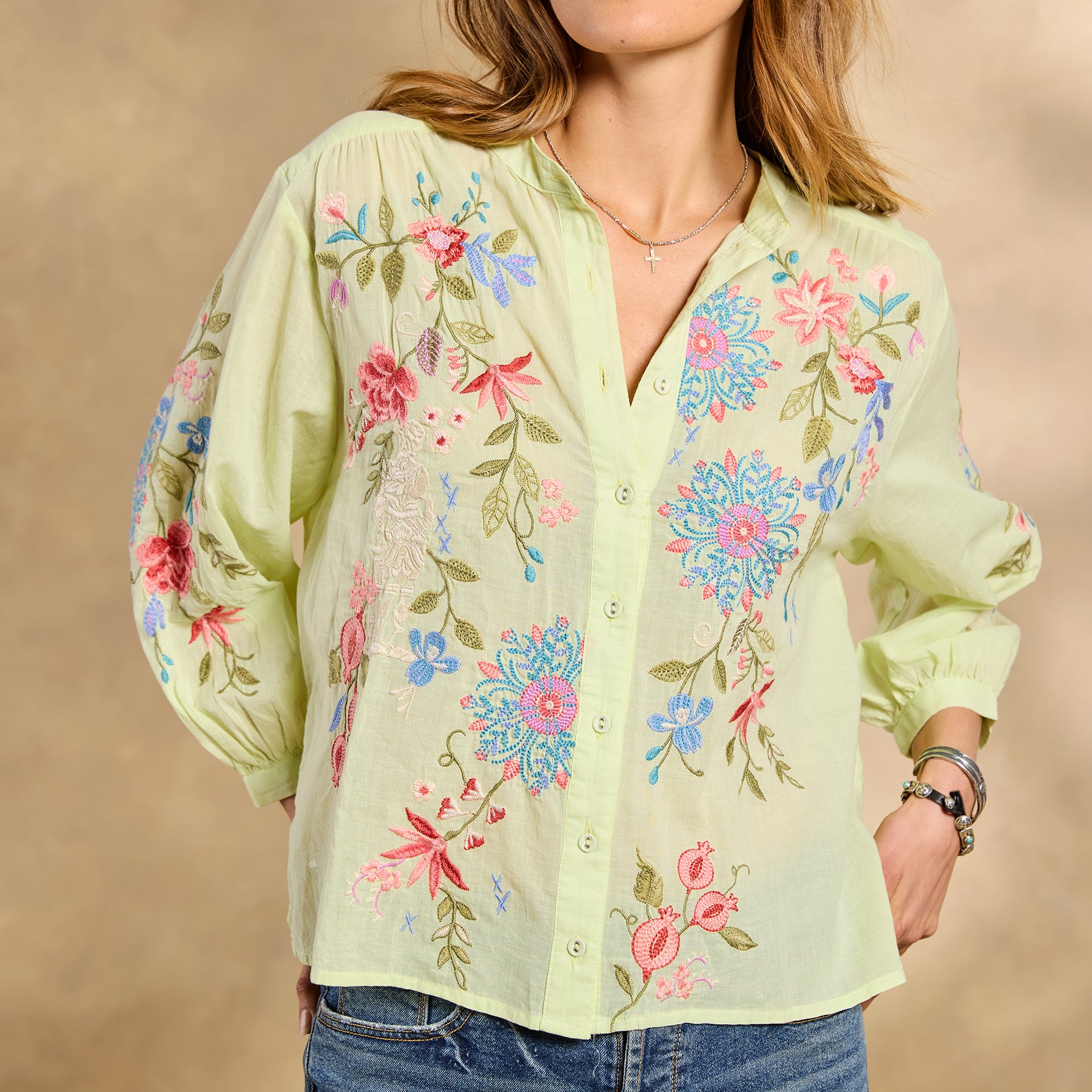 sundance-Catania Embroidered Blouse-Sundance Outlet