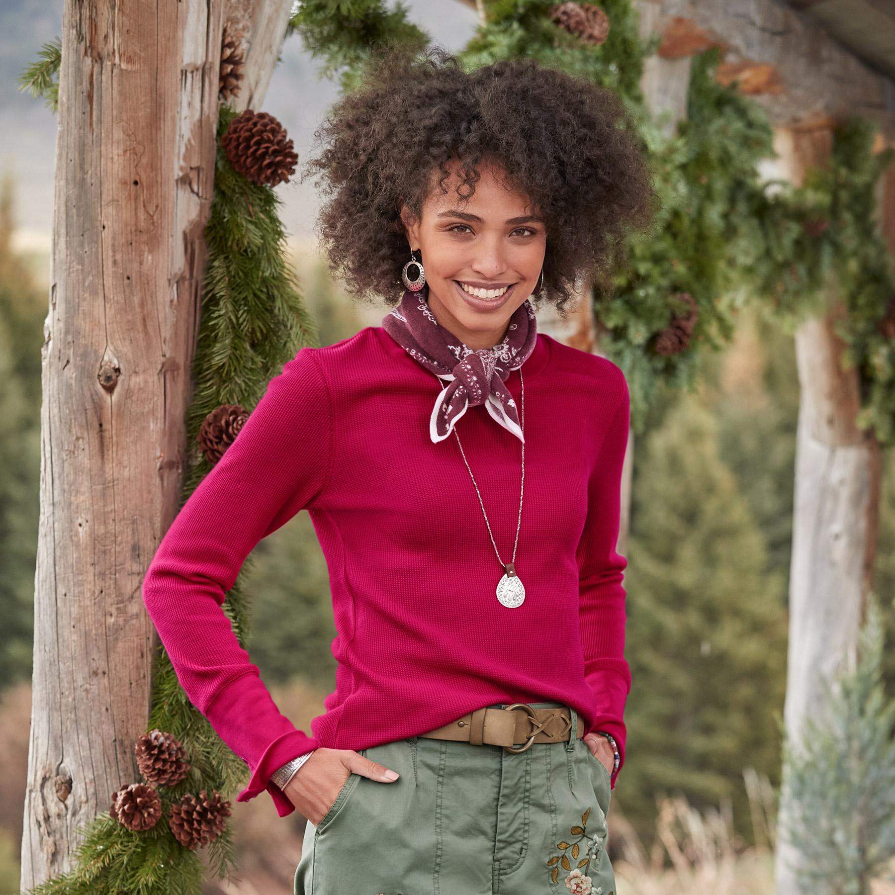 sundance-Crewneck Thermal, Petite-Sundance Outlet