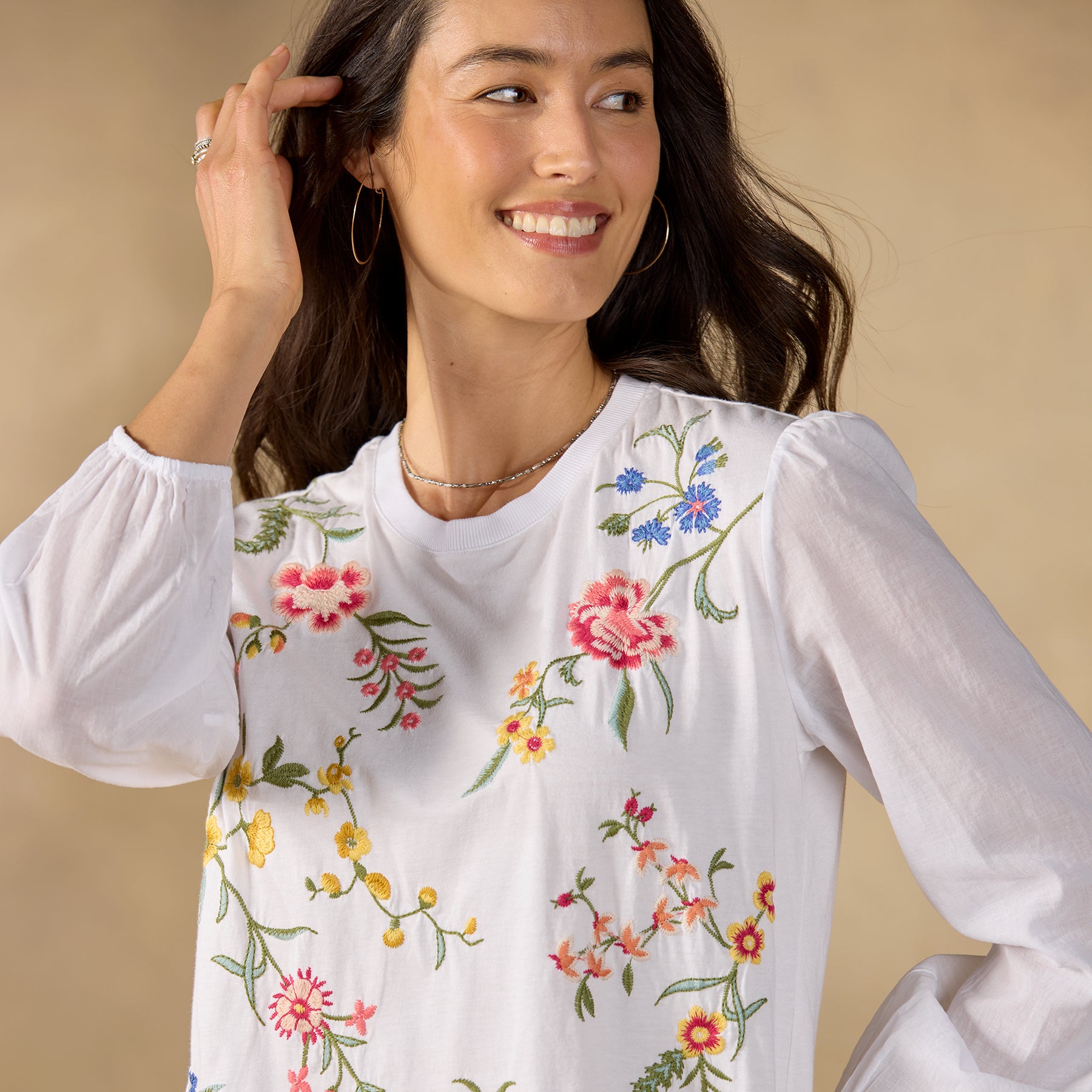 sundance-Sophia Mixed-Media Top-Sundance Outlet